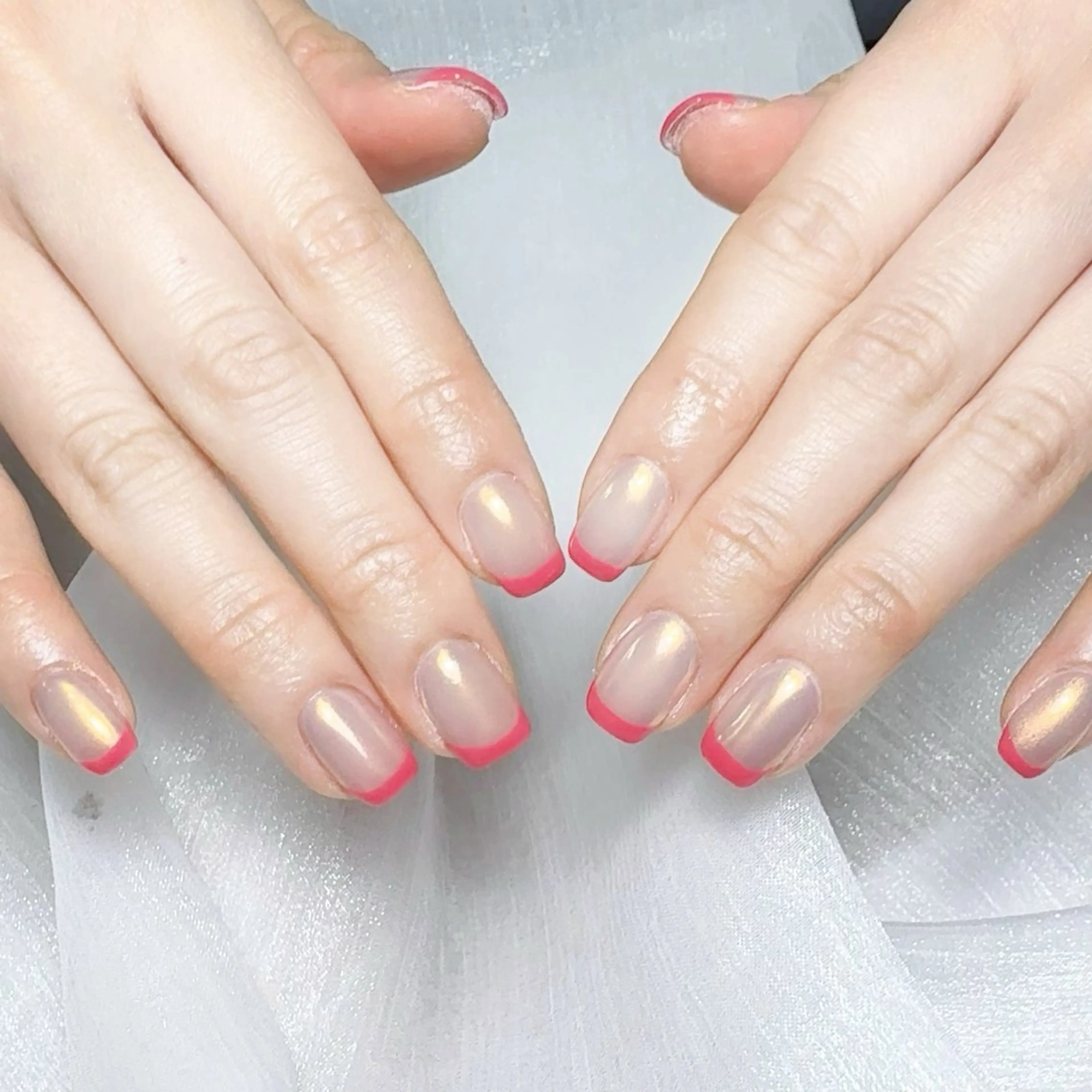 メンズ ネイル メンズ韓国風 アートネイル オーロラネイル ガーリー キラキラネイル ハンドネイル Nail salon 木にいるのネイルデザイン