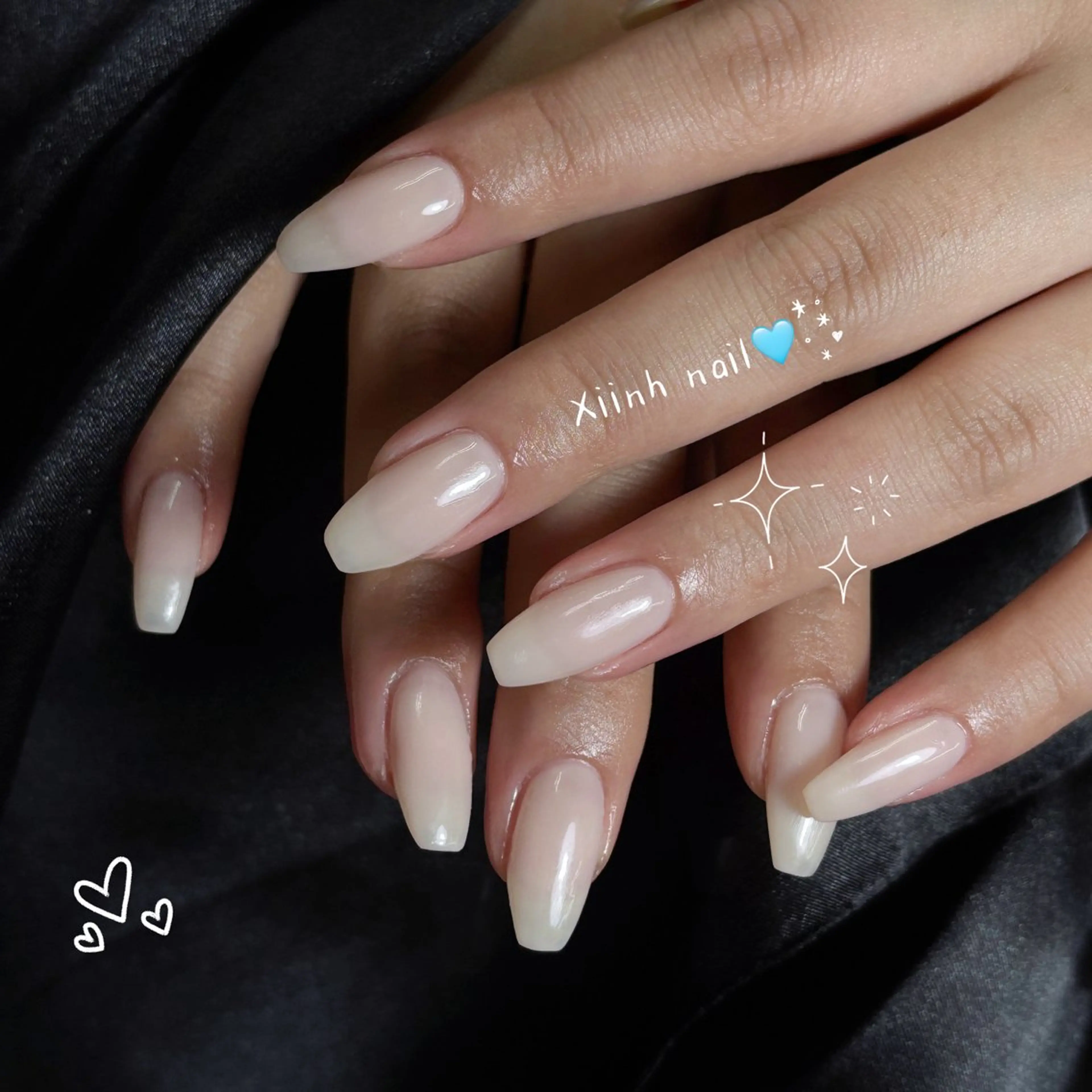 ネイル チークネイル 桜ネイル 長さ出し フットネイル ジェルネイル ハンドネイル XIINH NAIL SALONのネイルデザイン