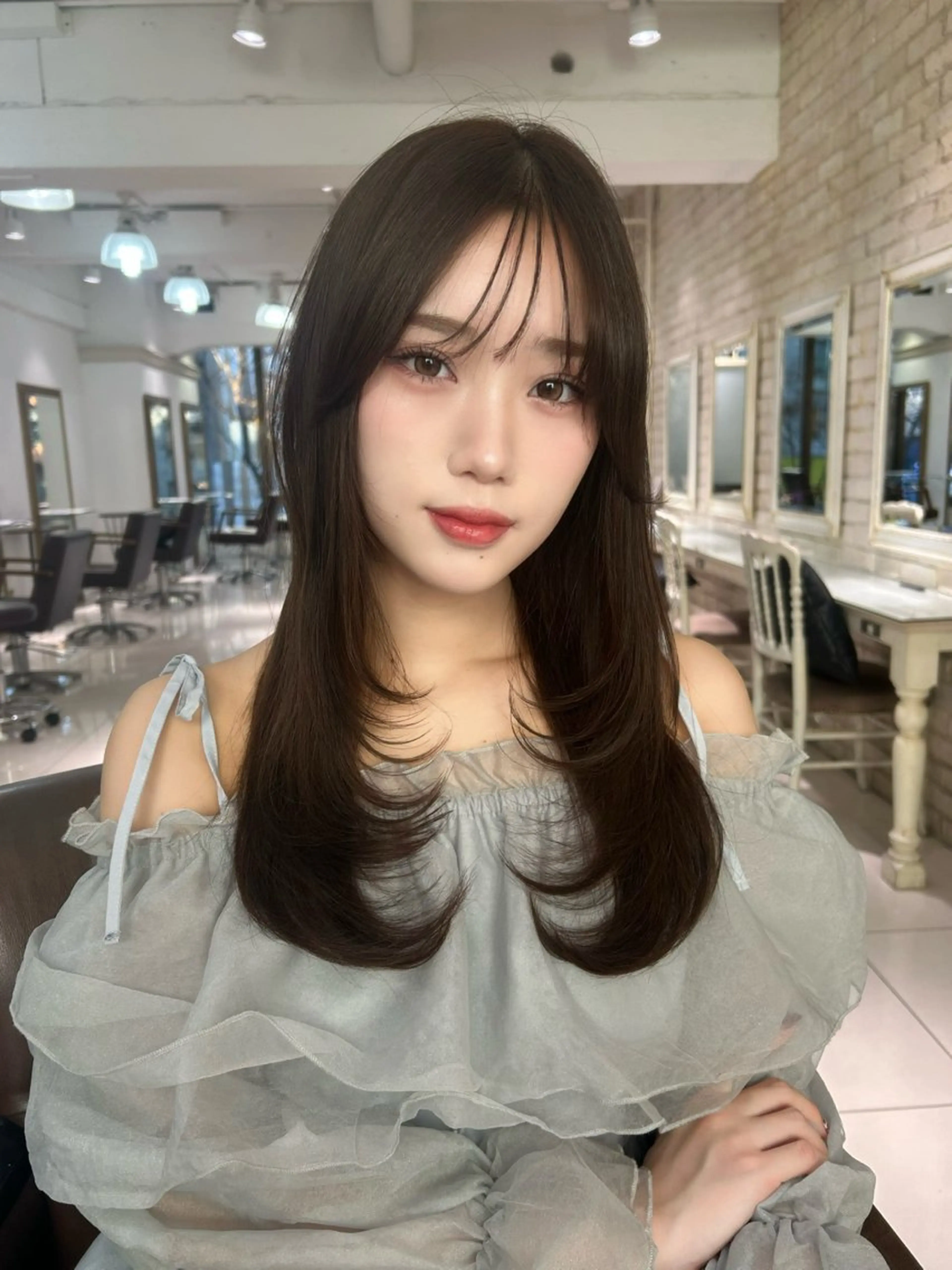 ロング トリートメント 髪質改善カラー🤍 Nanakoのヘアスタイル