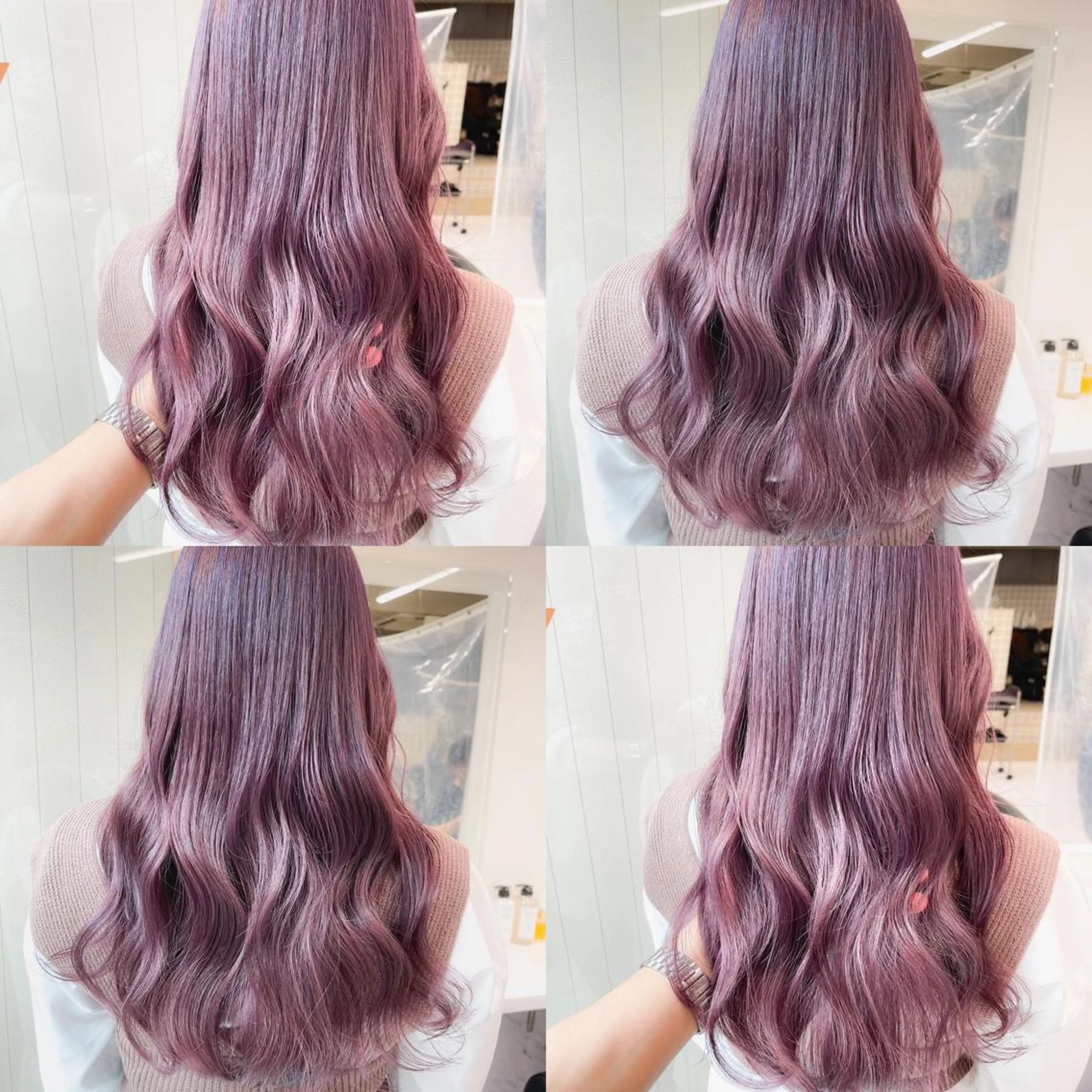 ロング カラー カット ヘアカラー ハイトーン×レイヤー カットTAKUMIのヘアスタイル