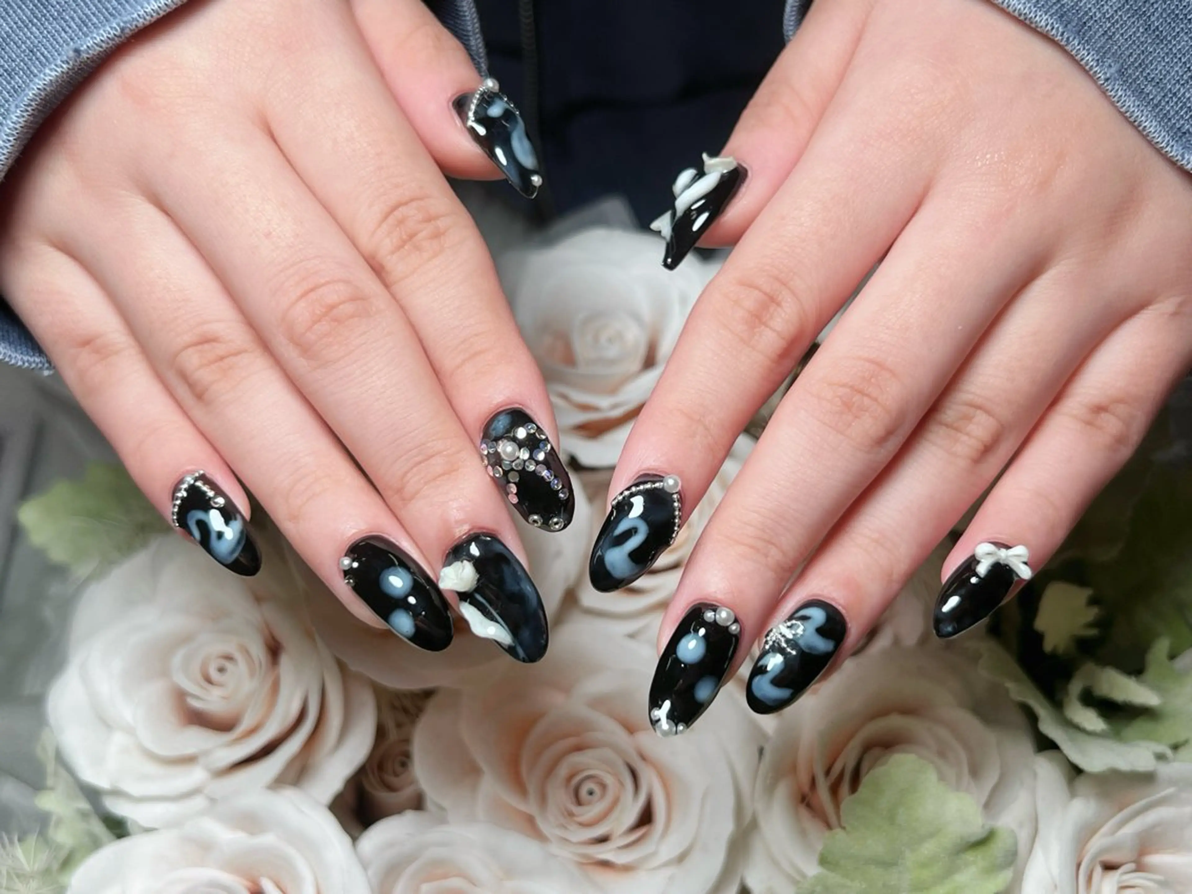 ネイル 成人式 ロングネイル マグネットネイル 持ち込み ワンカラーネイル ハンドネイル Painty nailのネイルデザイン