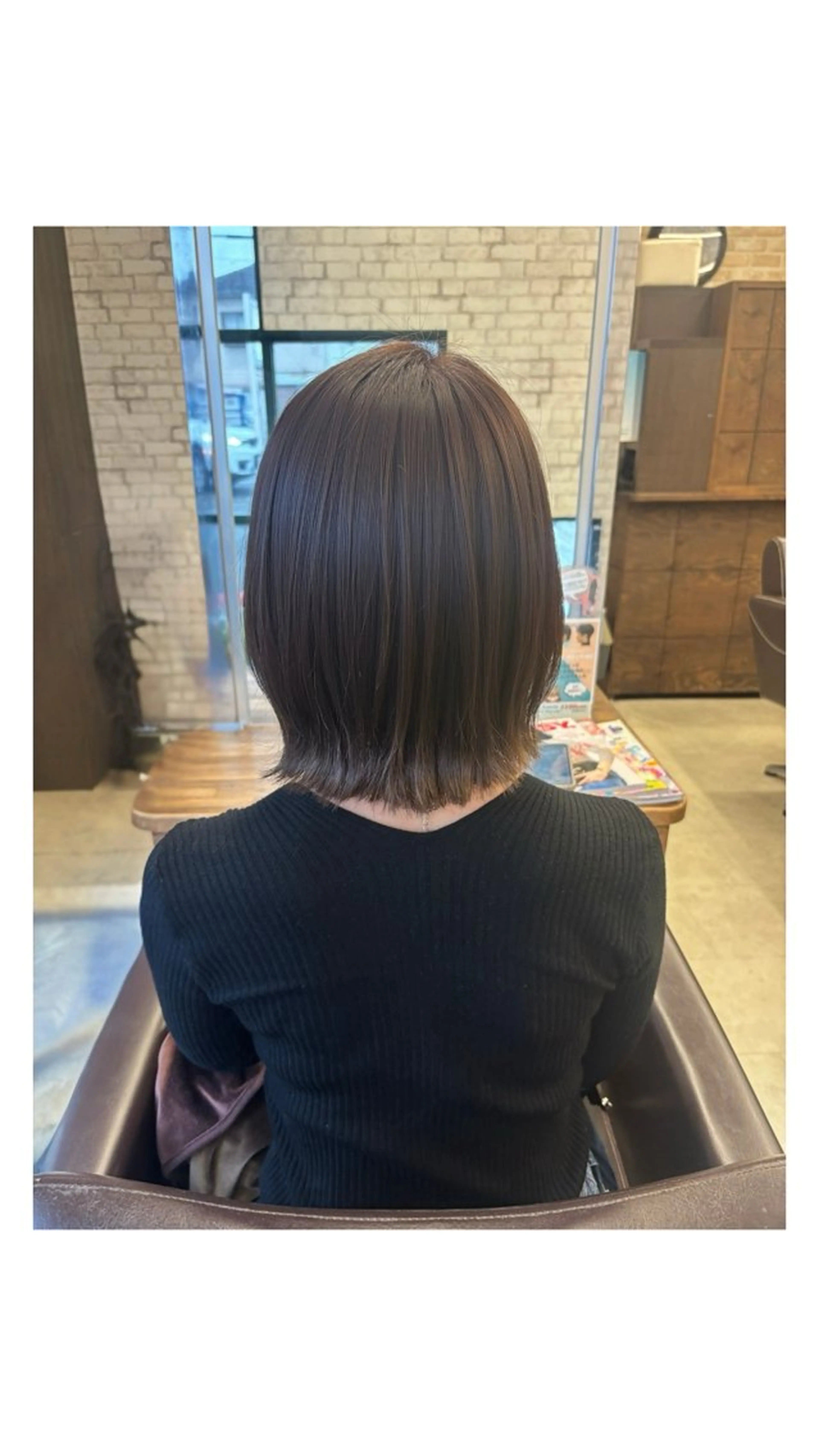 ミディアム ボブ 外ハネヘア カット パーマ Neoest Log ＋ bell所属・船曳 鈴菜のヘアスタイル