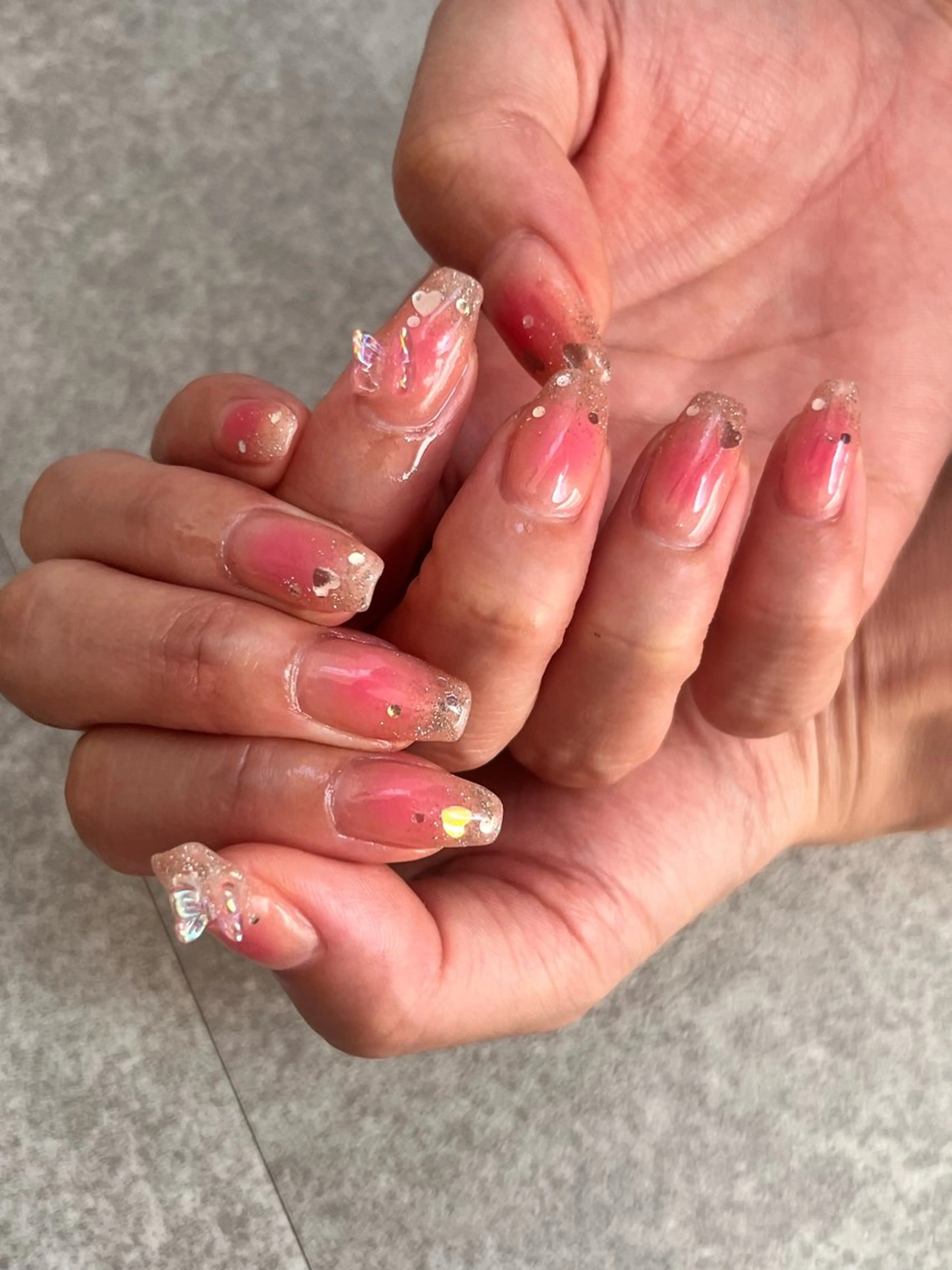 ネイル チークネイル ジェルネイル 春ネイル tamu nail 　金町のネイルデザイン