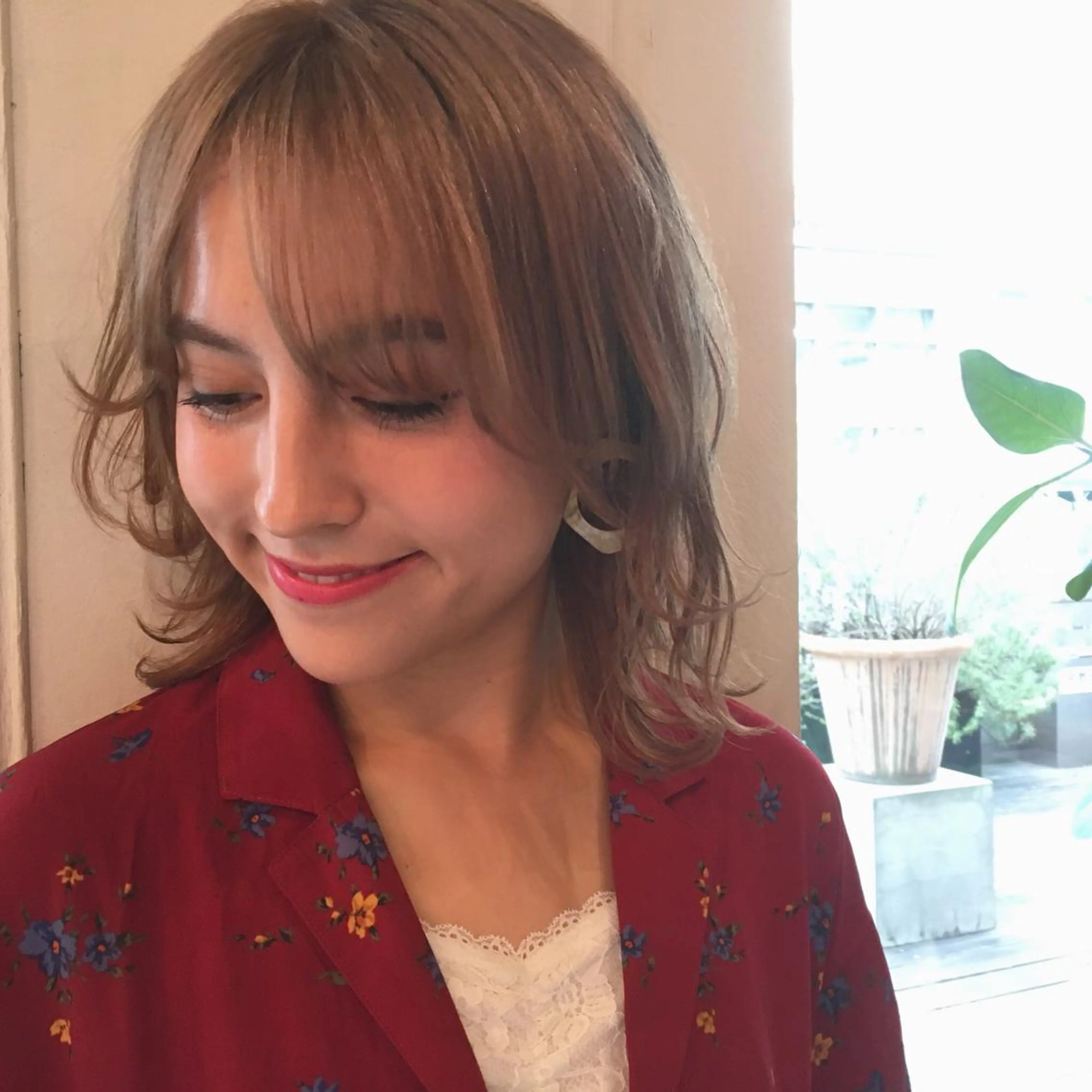 ミディアム カラー ヘアアレンジ 銀座🤍ボブ/ ミディアム/佐野夢美のヘアスタイル