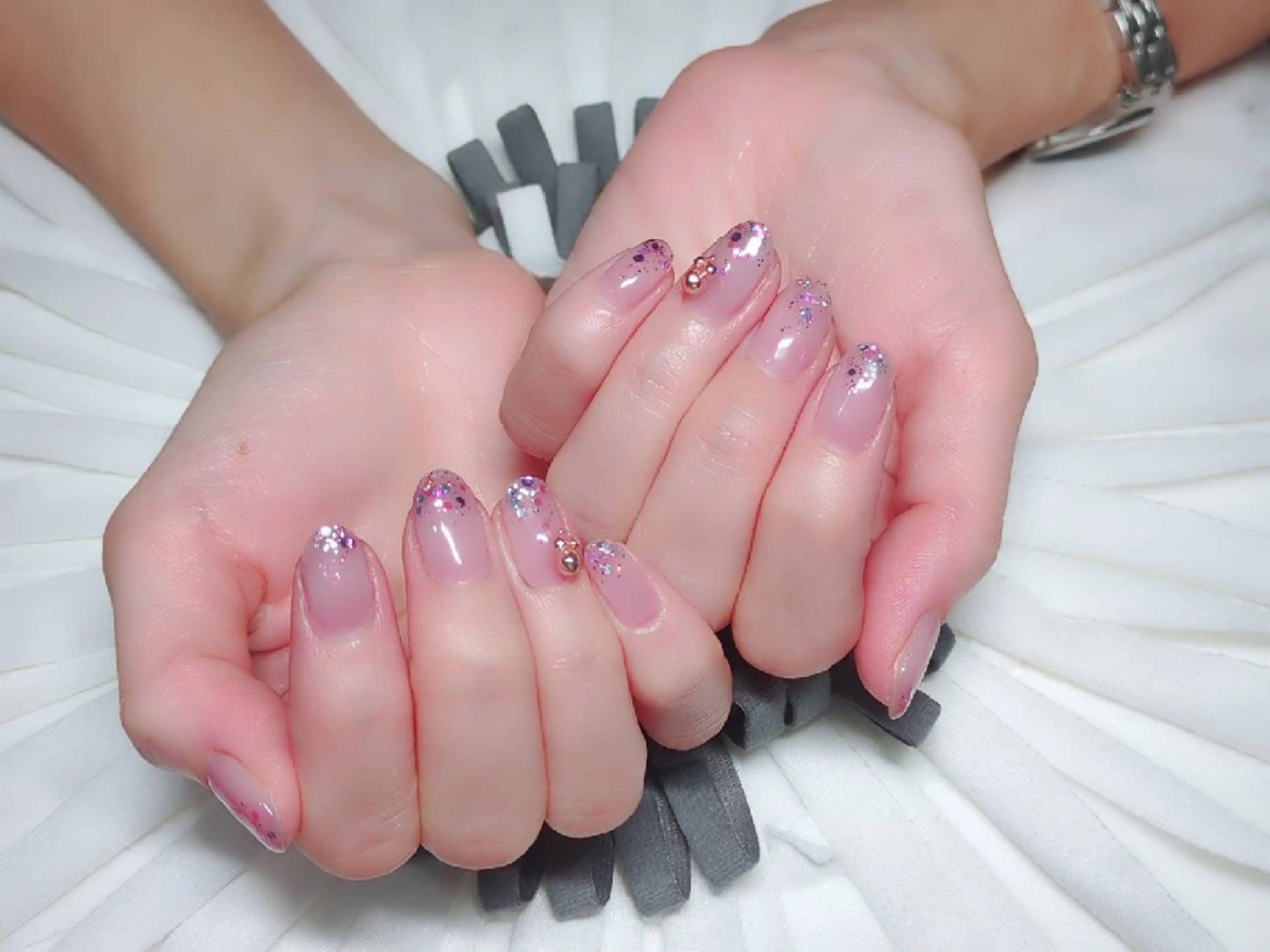 ネイル ピンク ハンドネイル フットネイル nail  lounge Sのネイルデザイン