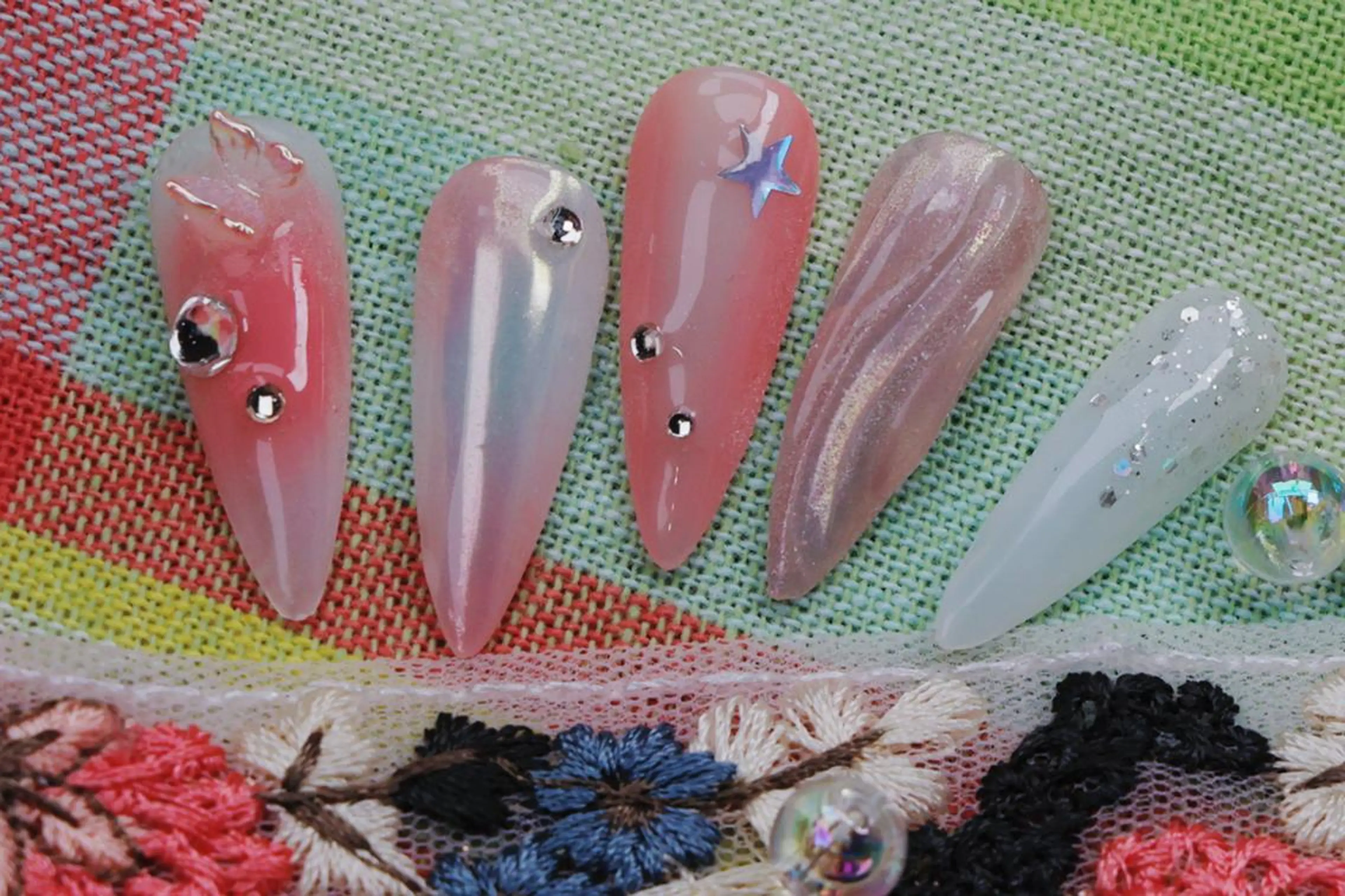 ネイル ハロウィン ロングネイル マグネットネイル スカルプネイル ネイルチップ MSSugar Nailのネイルデザイン