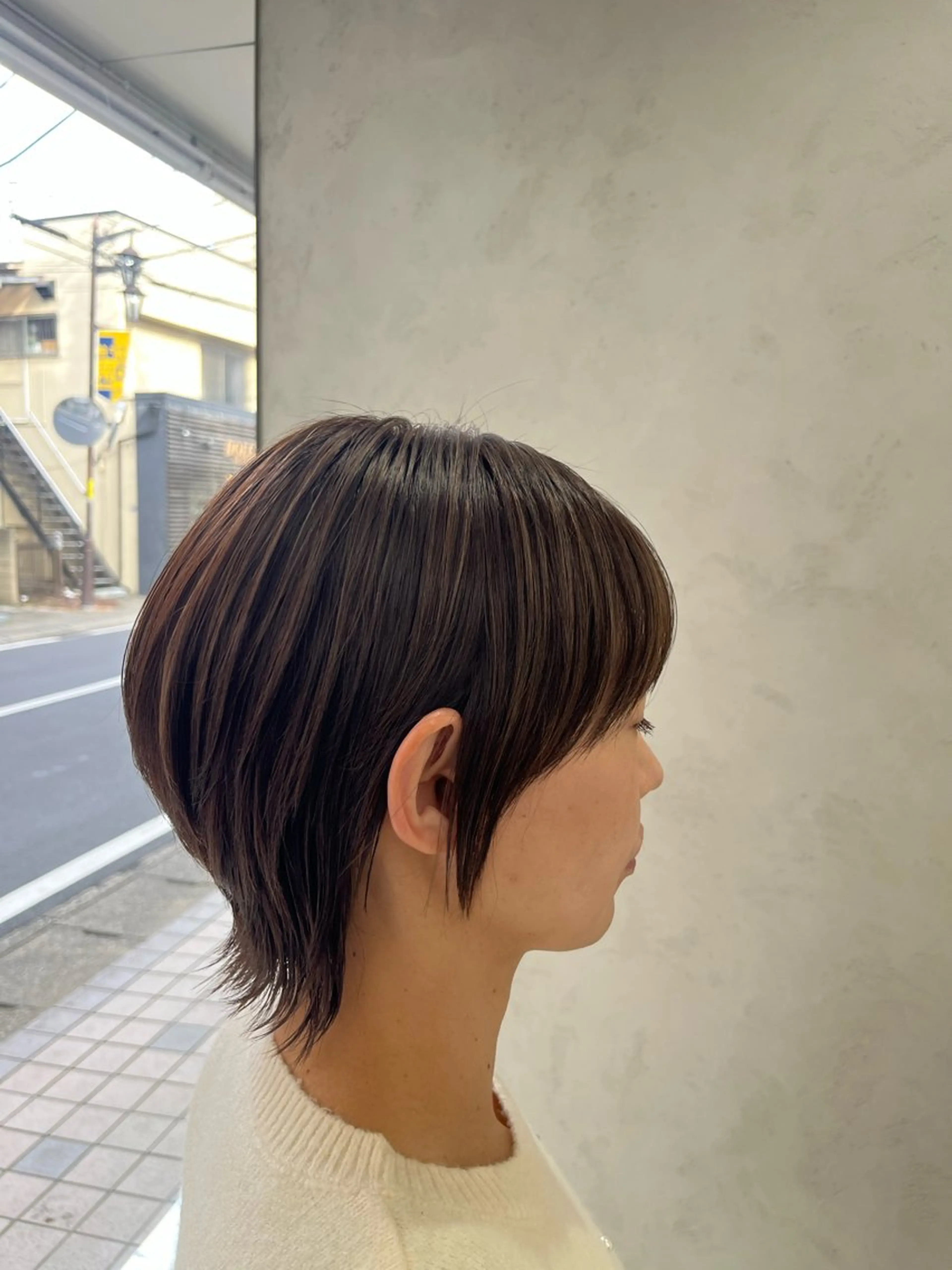ショート カット トリートメント ブリーチなし透明感 カラー✨横山 佳希のヘアスタイル