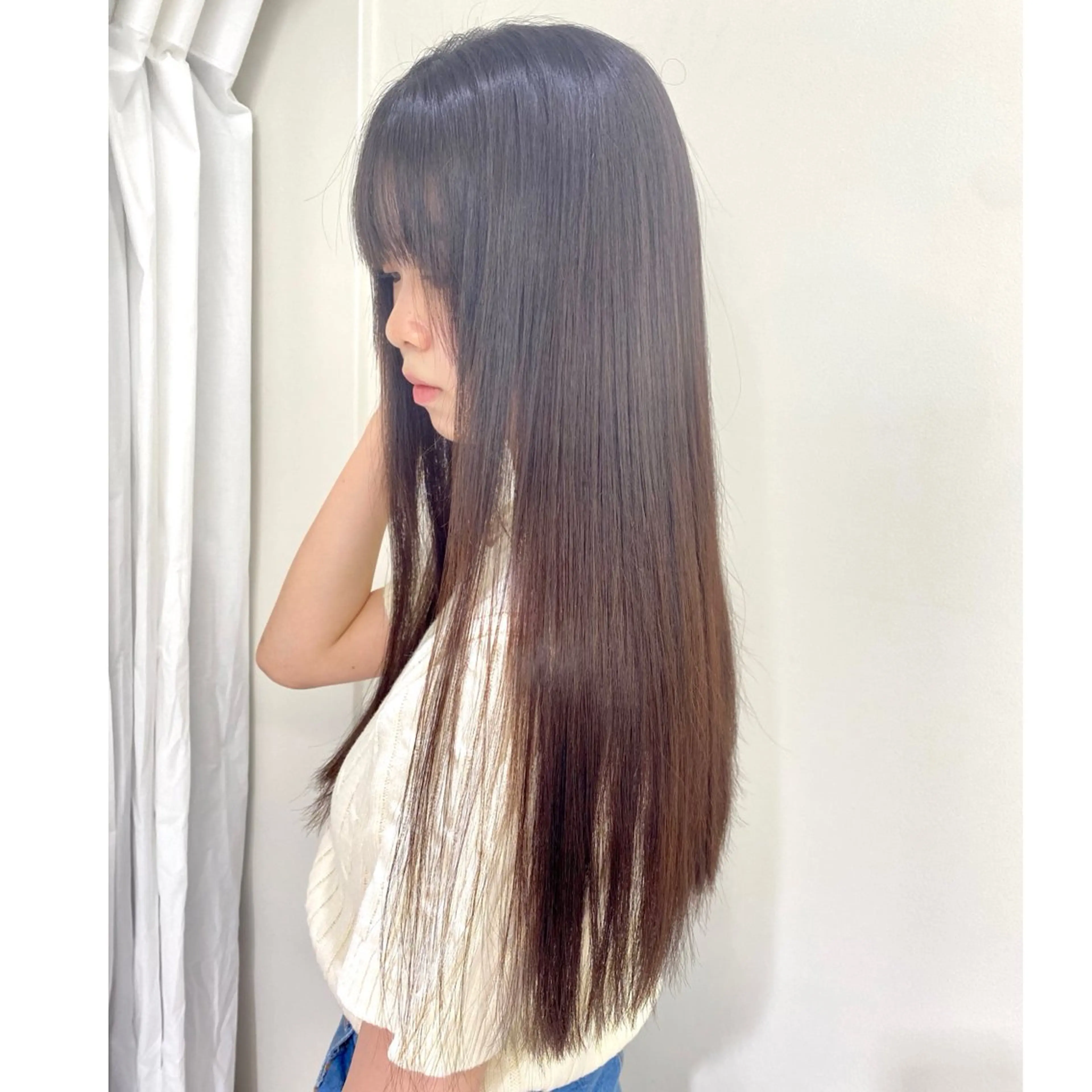 前髪顔周り縮毛矯正+カット+マスクTRの写真