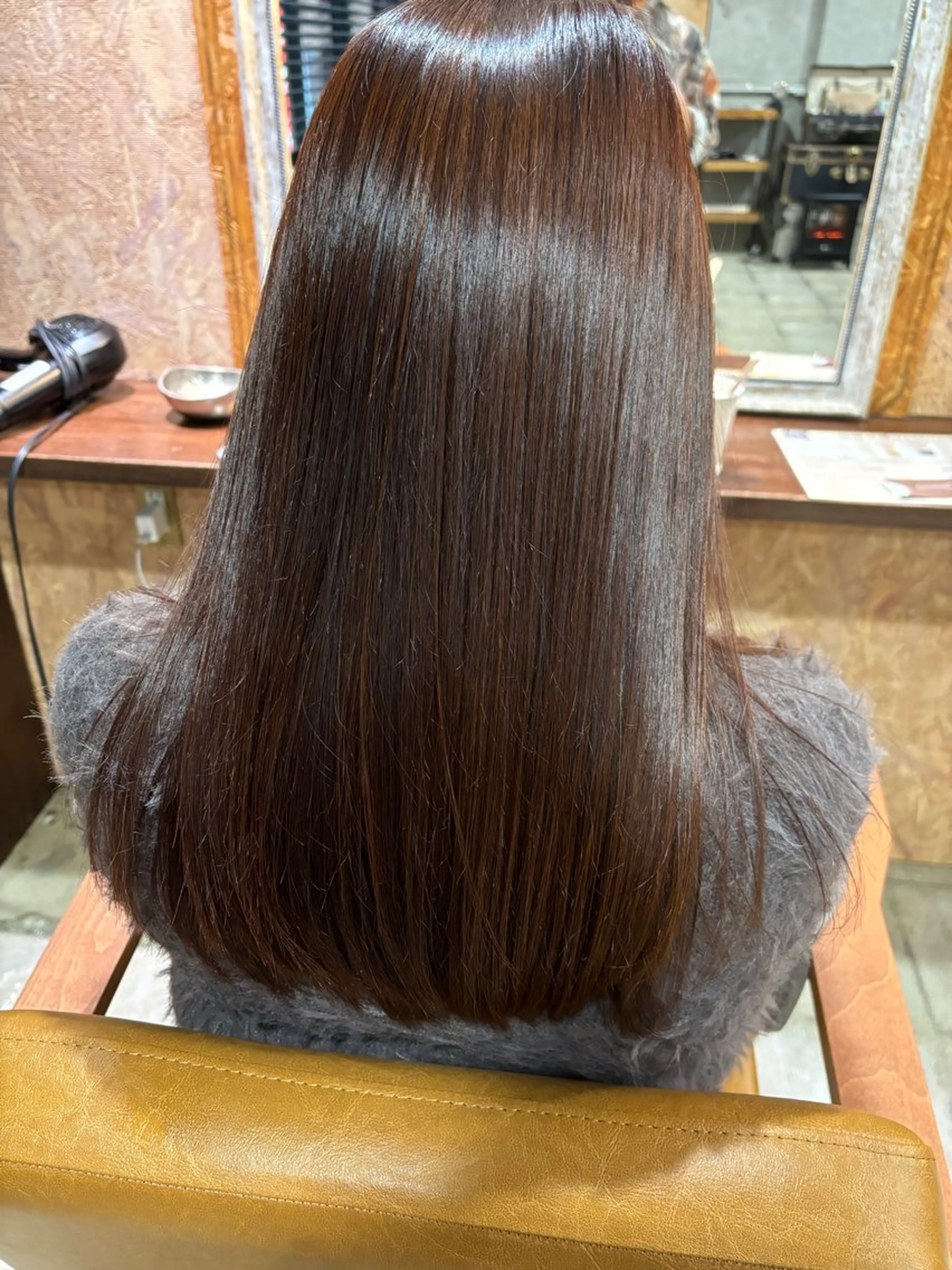 ロング カット 縮毛矯正 落合 優樹のヘアスタイル