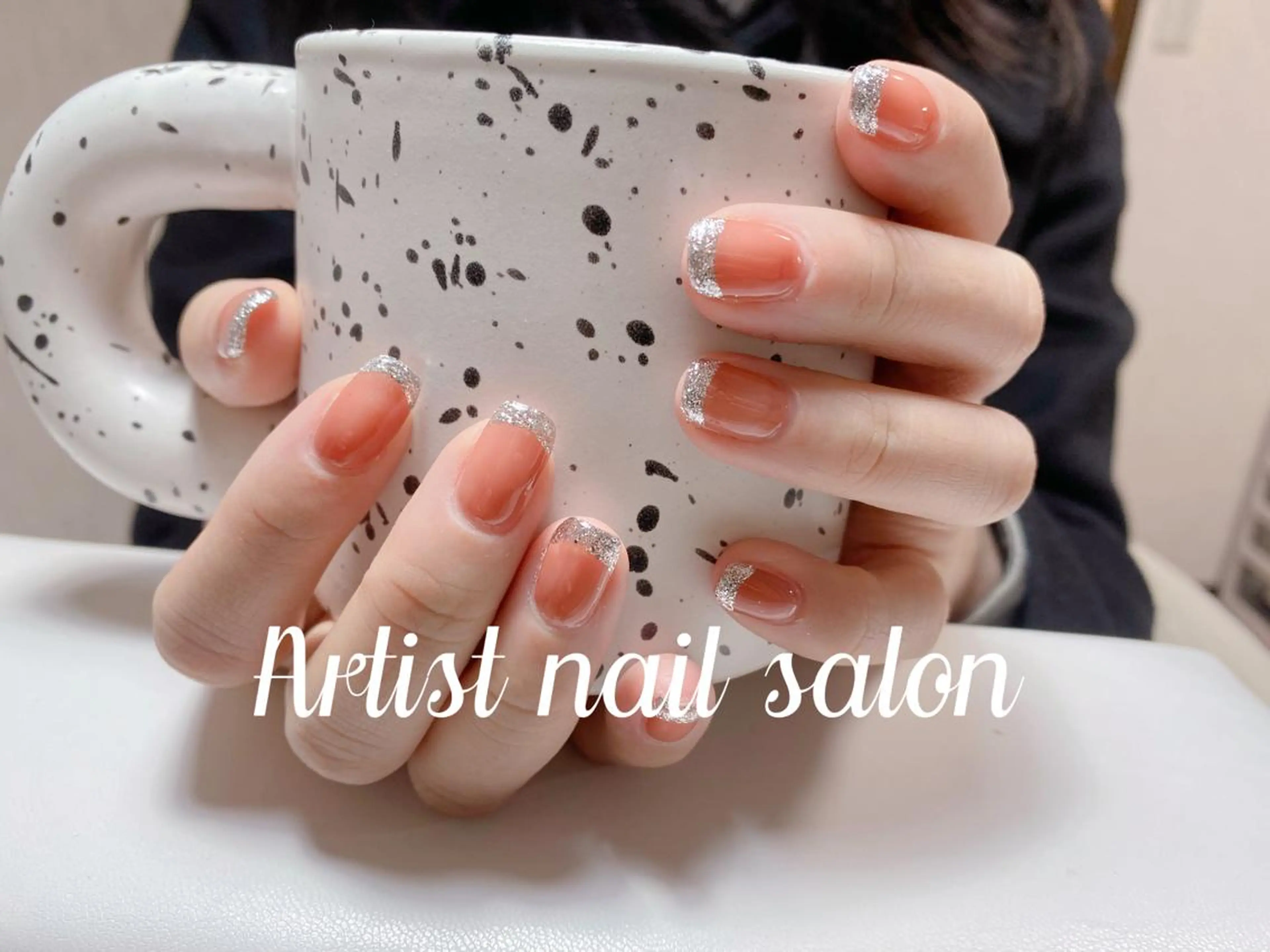 ネイル フレンチネイル ガラスフレンチ ハンドネイル ハンドケア 小林 凛のネイルデザイン