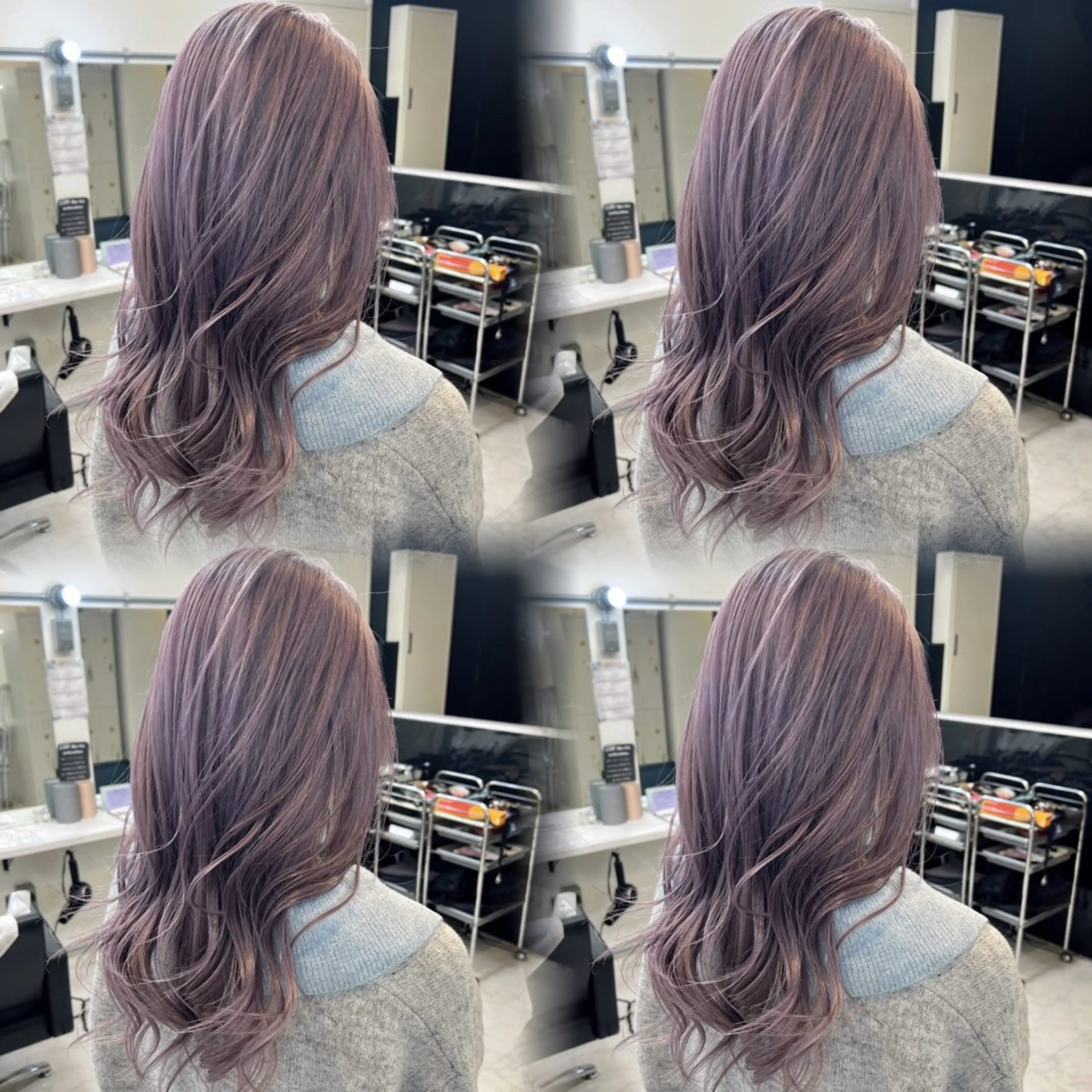 ロング カラー ヘアカラー トリートメント 🦋REISA🦋 エクステ×ハイトーンのヘアスタイル