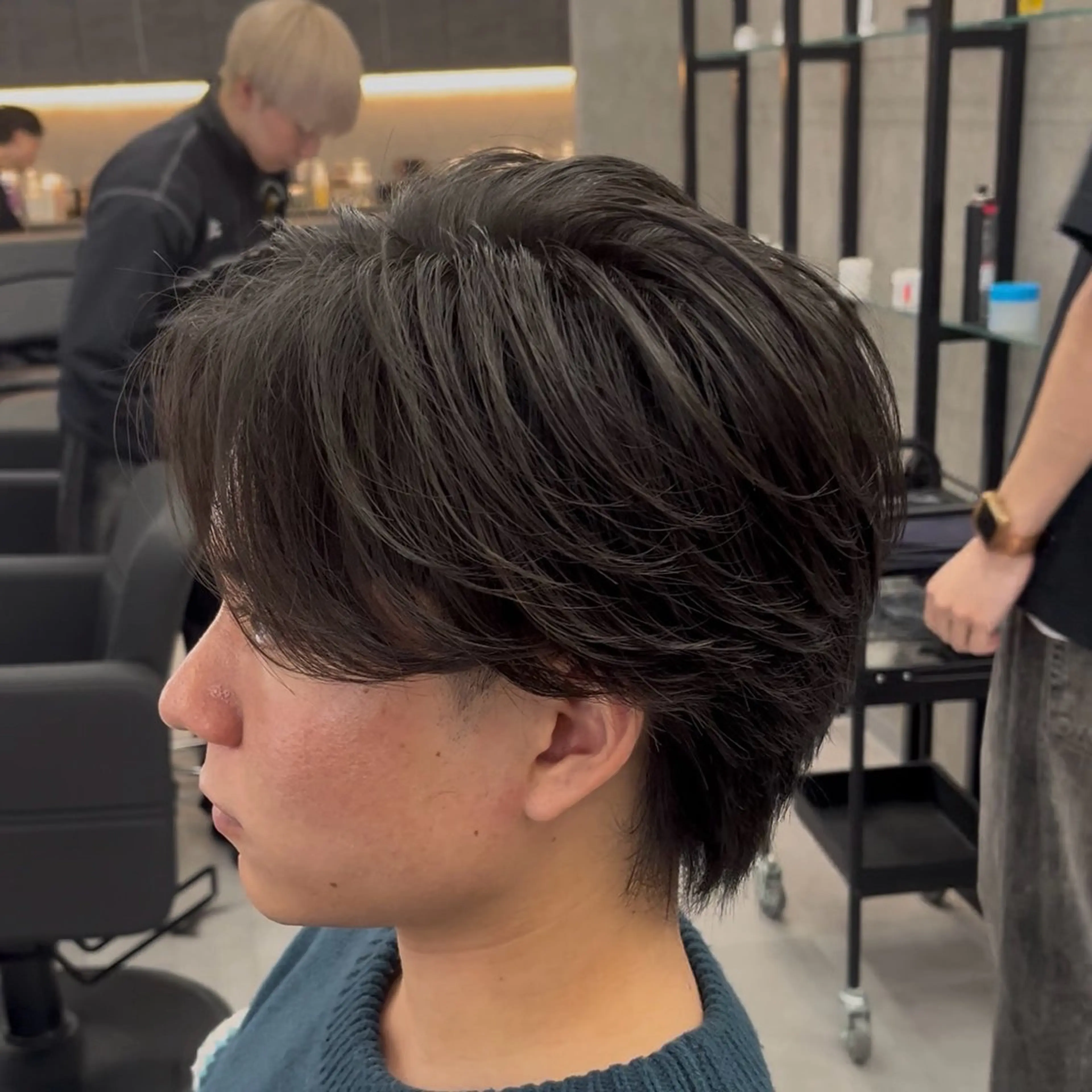 ショート ヘアアレンジ メンズ センターパート カット 【札幌メンズ特化】 🔥RIKU🔥のヘアスタイル