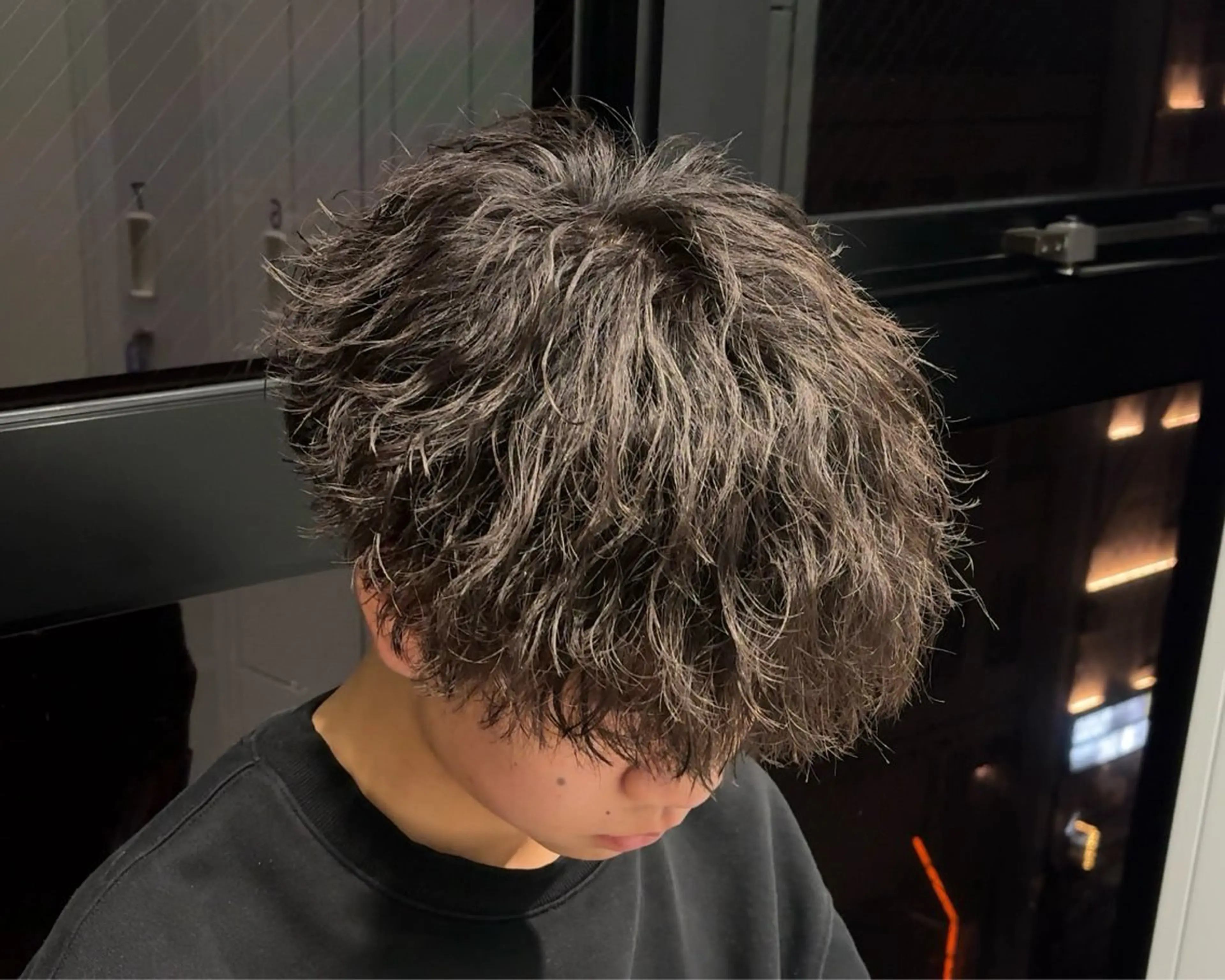 ショート パーマ メンズ カット パーマ 小山内 陸のヘアスタイル