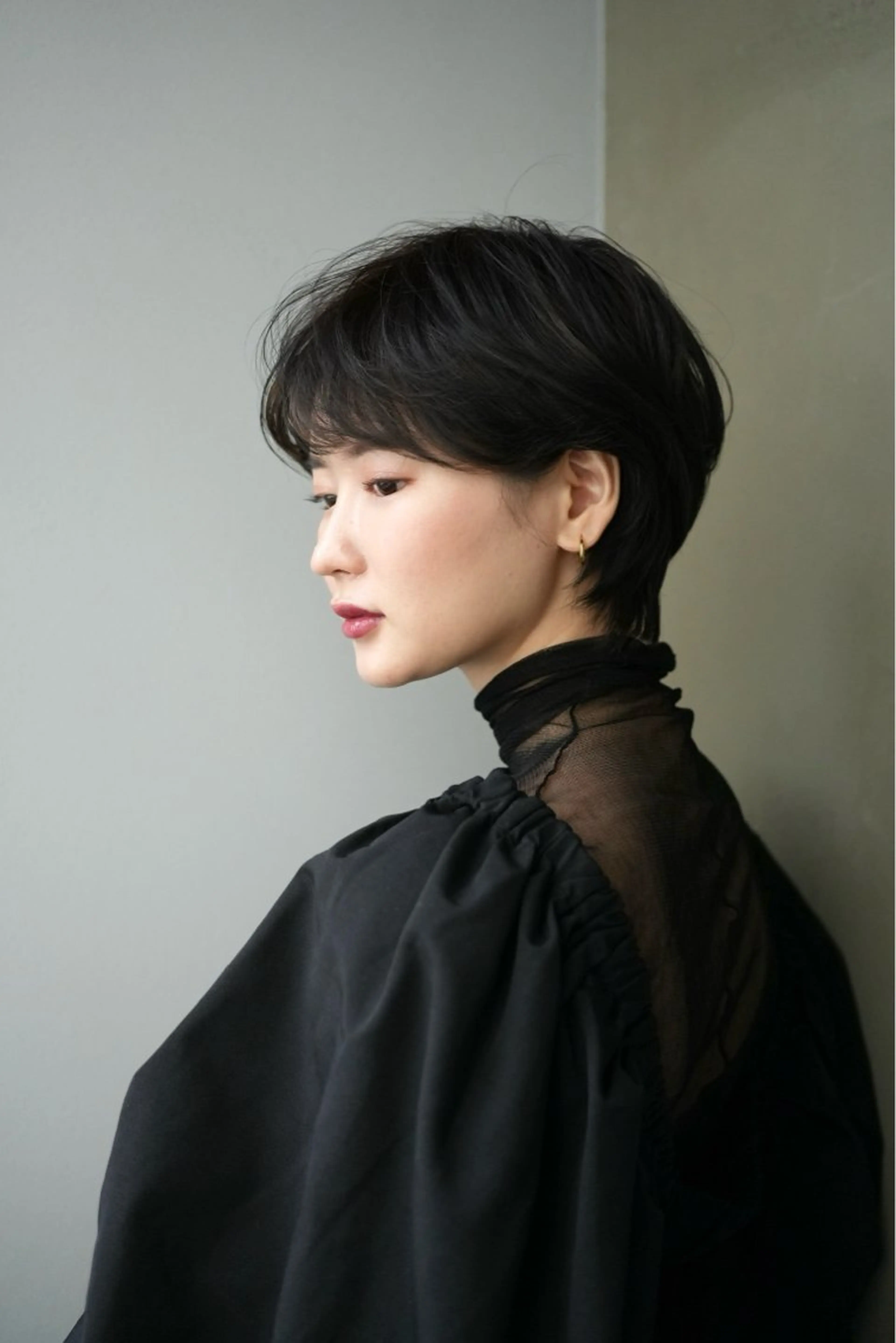 ショート くびれヘア ショートヘア カット 小野 明日香のヘアスタイル