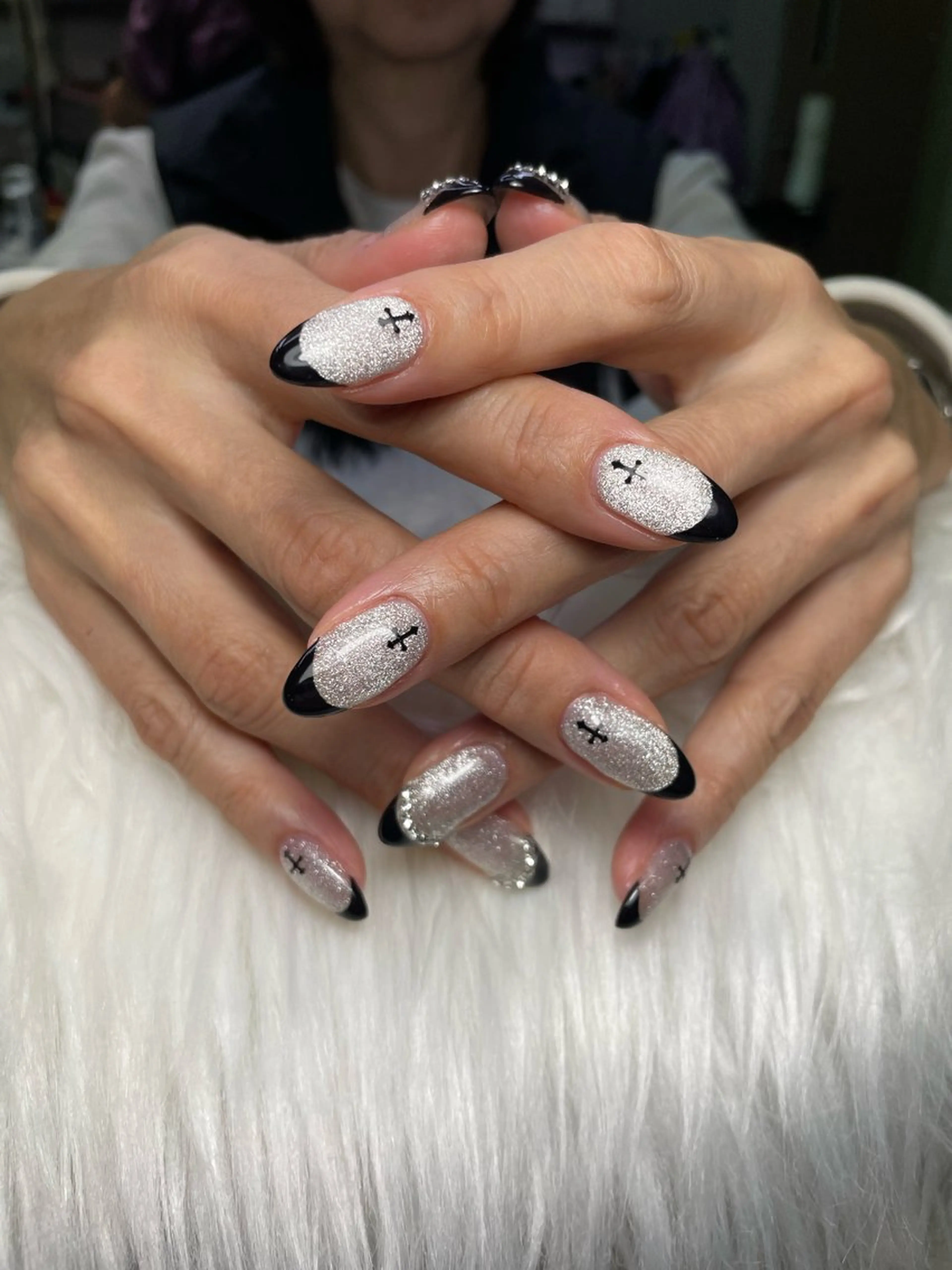 ネイル フレンチネイル マグネットネイル 美容室 るーじゅ/しいの木台のマツエク・マツパデザイン