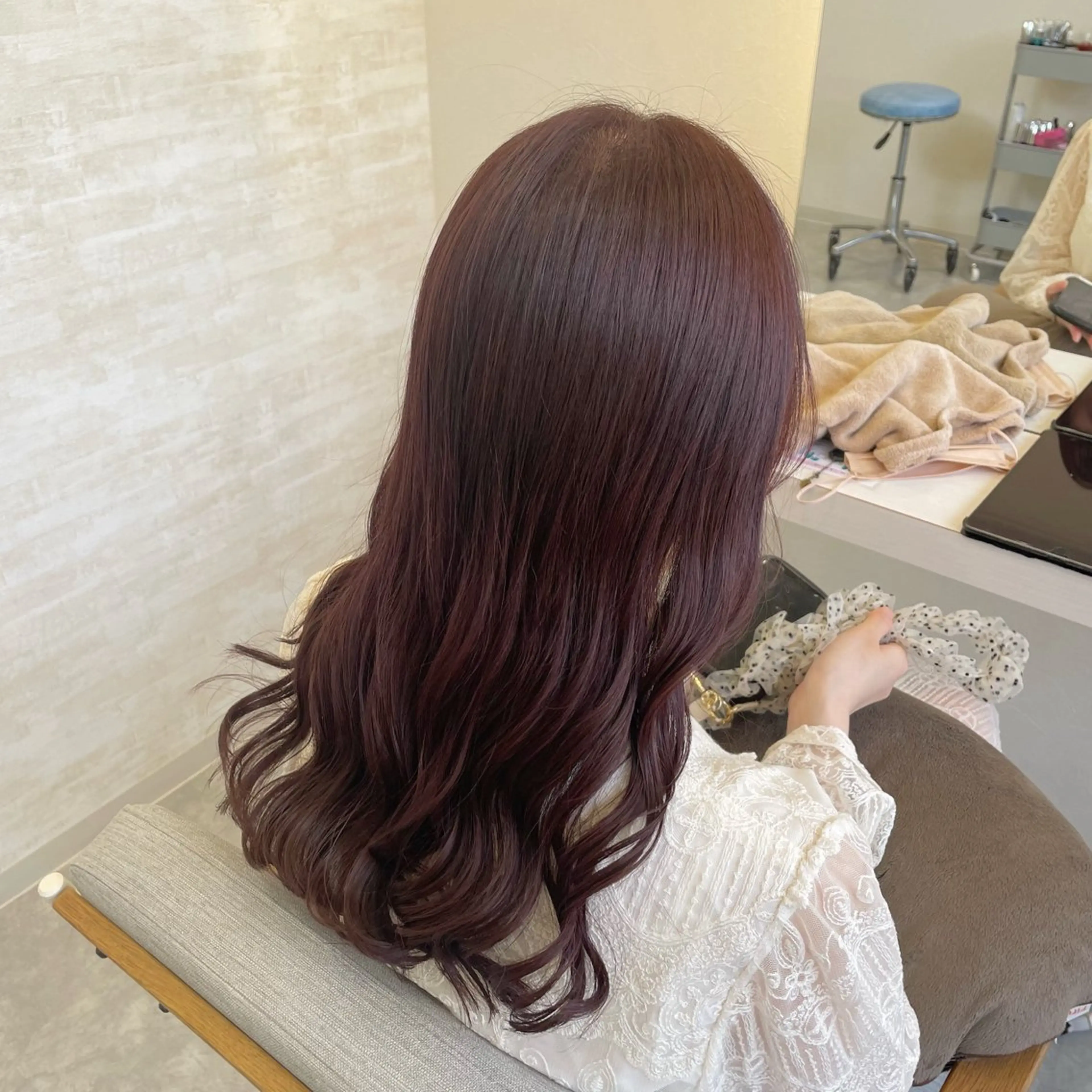 セミロング カラー ブリーチ ピンクカラー カット ヘアカラー トリートメント 髪質改善&ヘアケア /菊池琉那のヘアスタイル