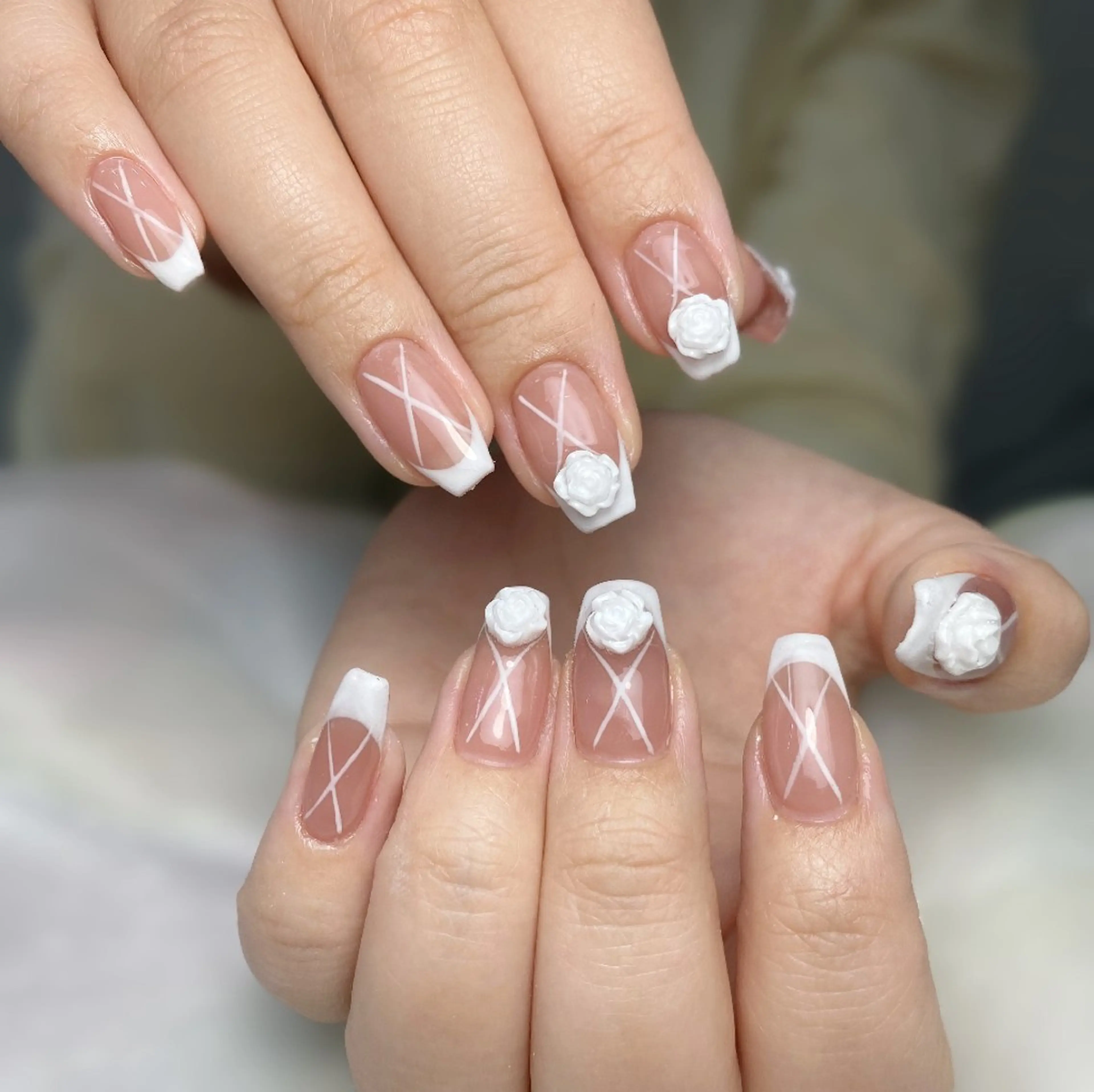 ネイル フレンチネイル 持ち込み ワンホンネイル ハンドネイル UM Nail Salonのネイルデザイン