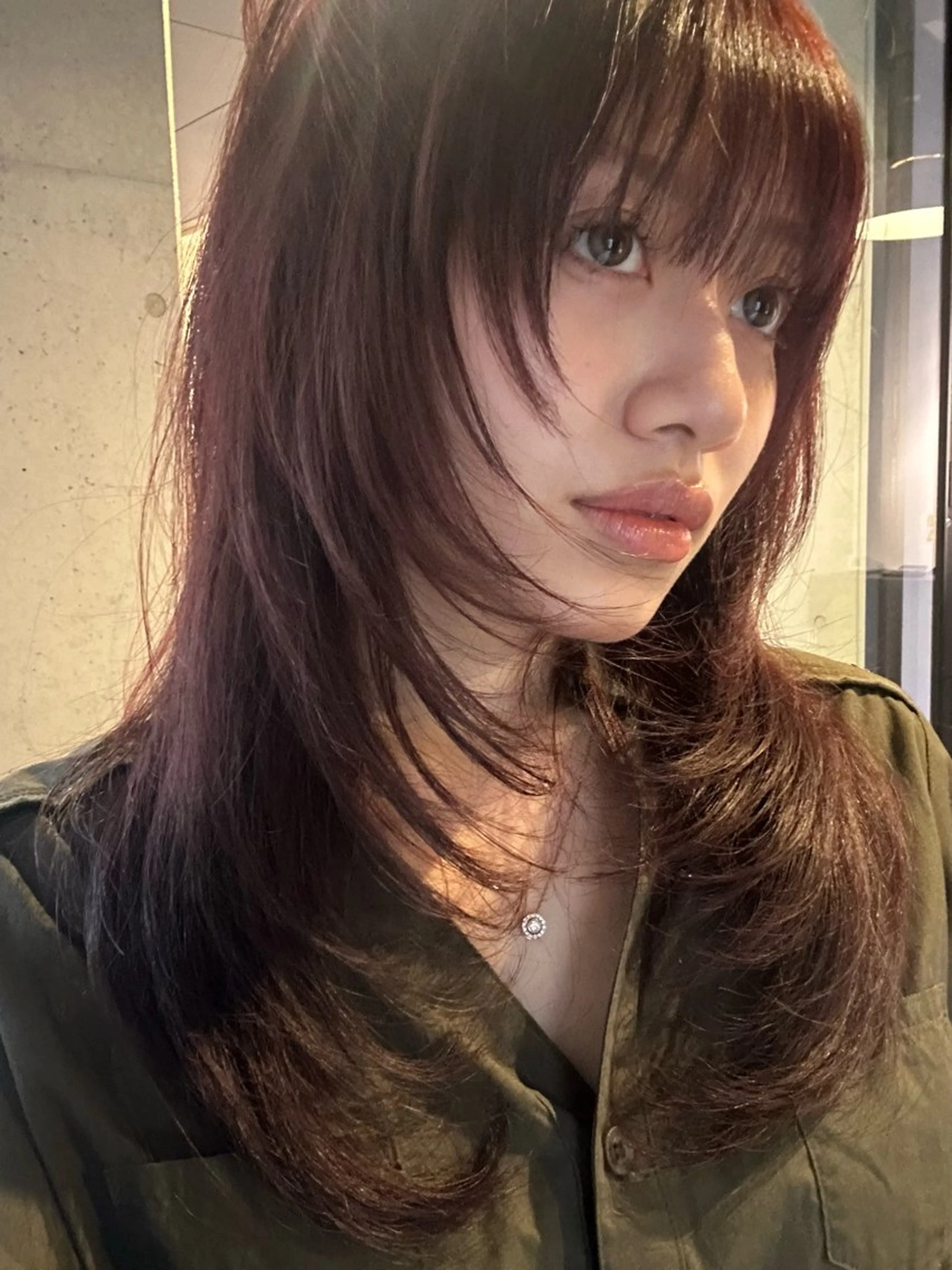 ロング カラー カット ヘアカラー だいち/ブリーチ/ レイヤーカットのヘアスタイル