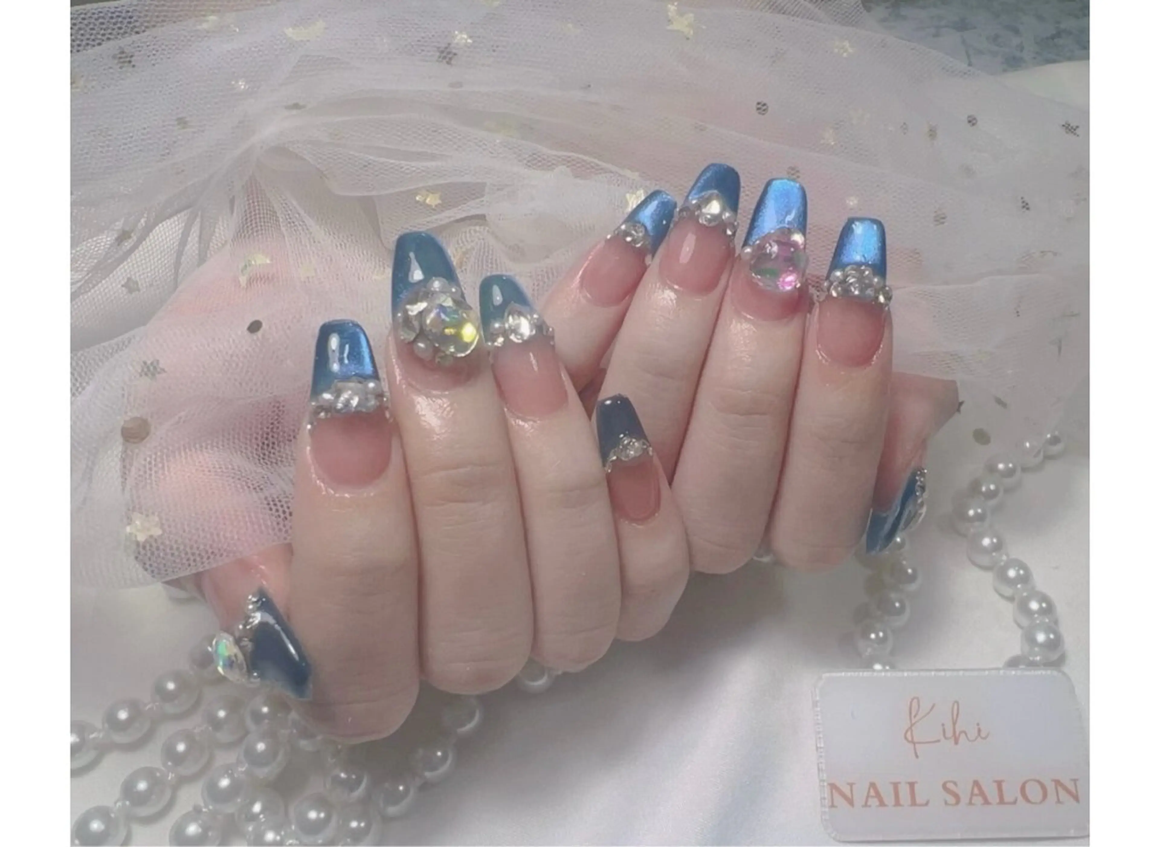 ネイル チークネイル フレンチネイル ジェルネイル グラデーション 韓国ネイル ハンドネイル 清水 ユナのネイルデザイン