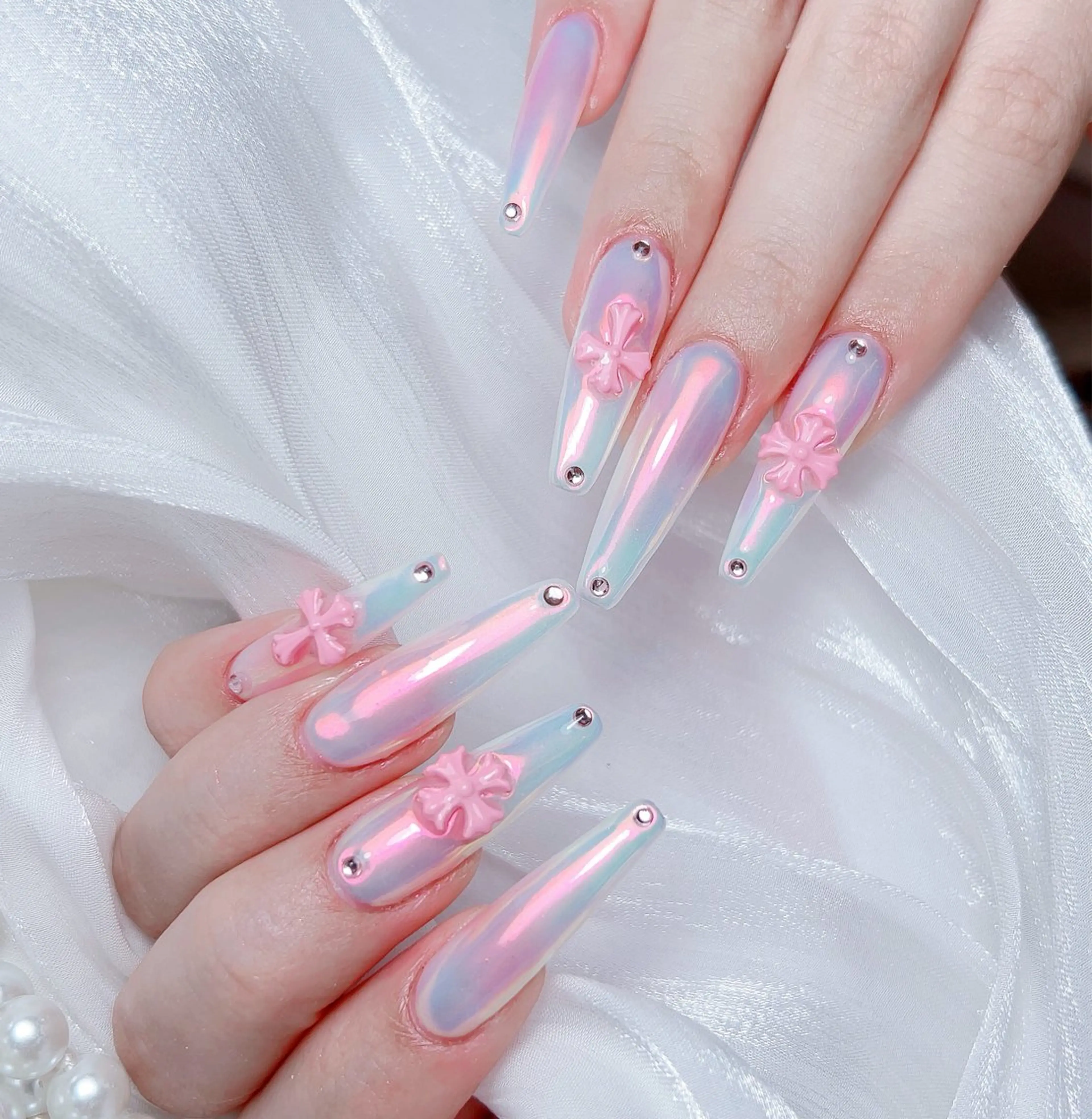 ネイル ハンドネイル M🌷nail 長さだし専門店のネイルデザイン