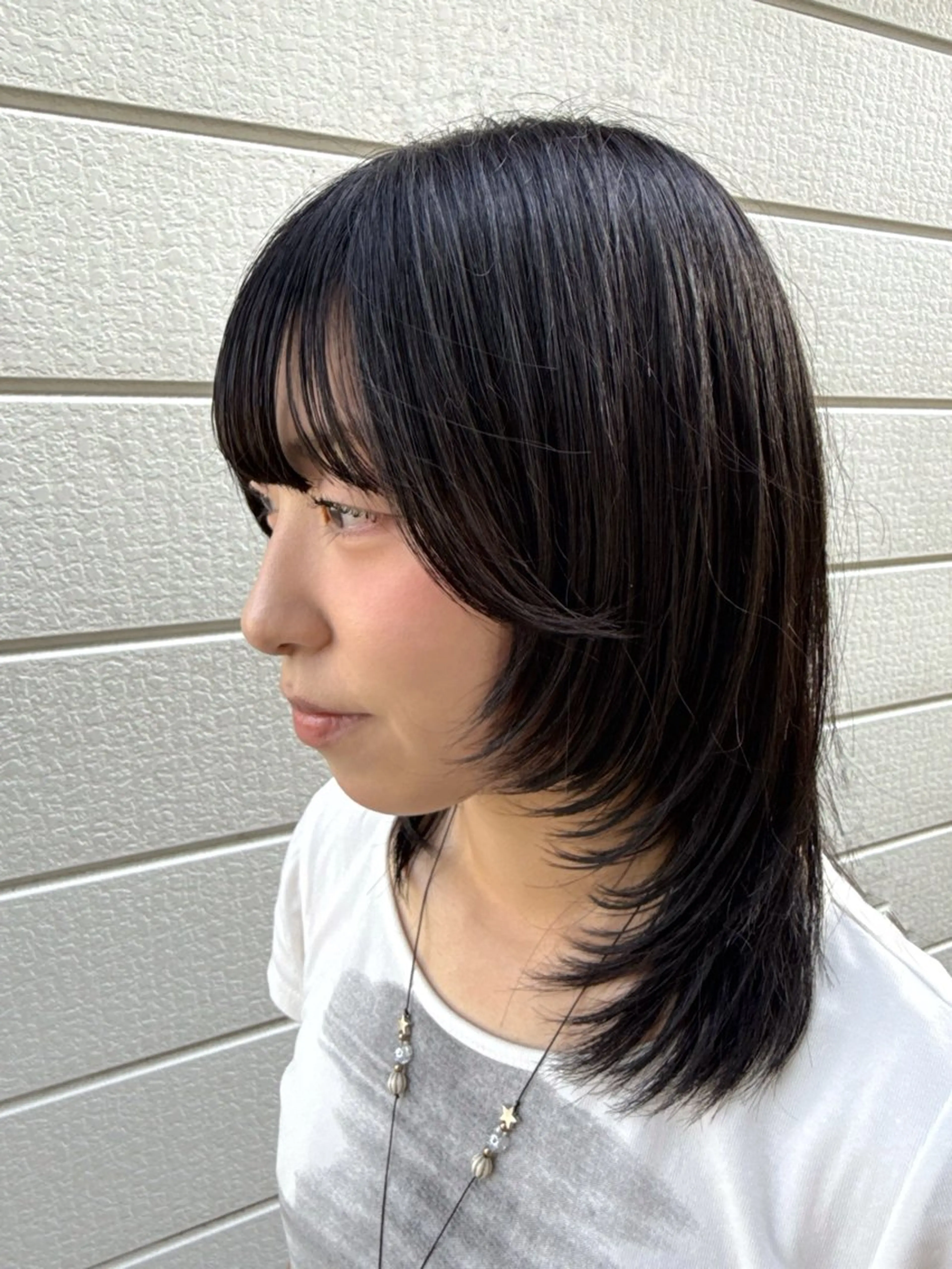 ミディアム 金井蛍祐/くびれボブ /透明感カラー/艶髪のヘアスタイル