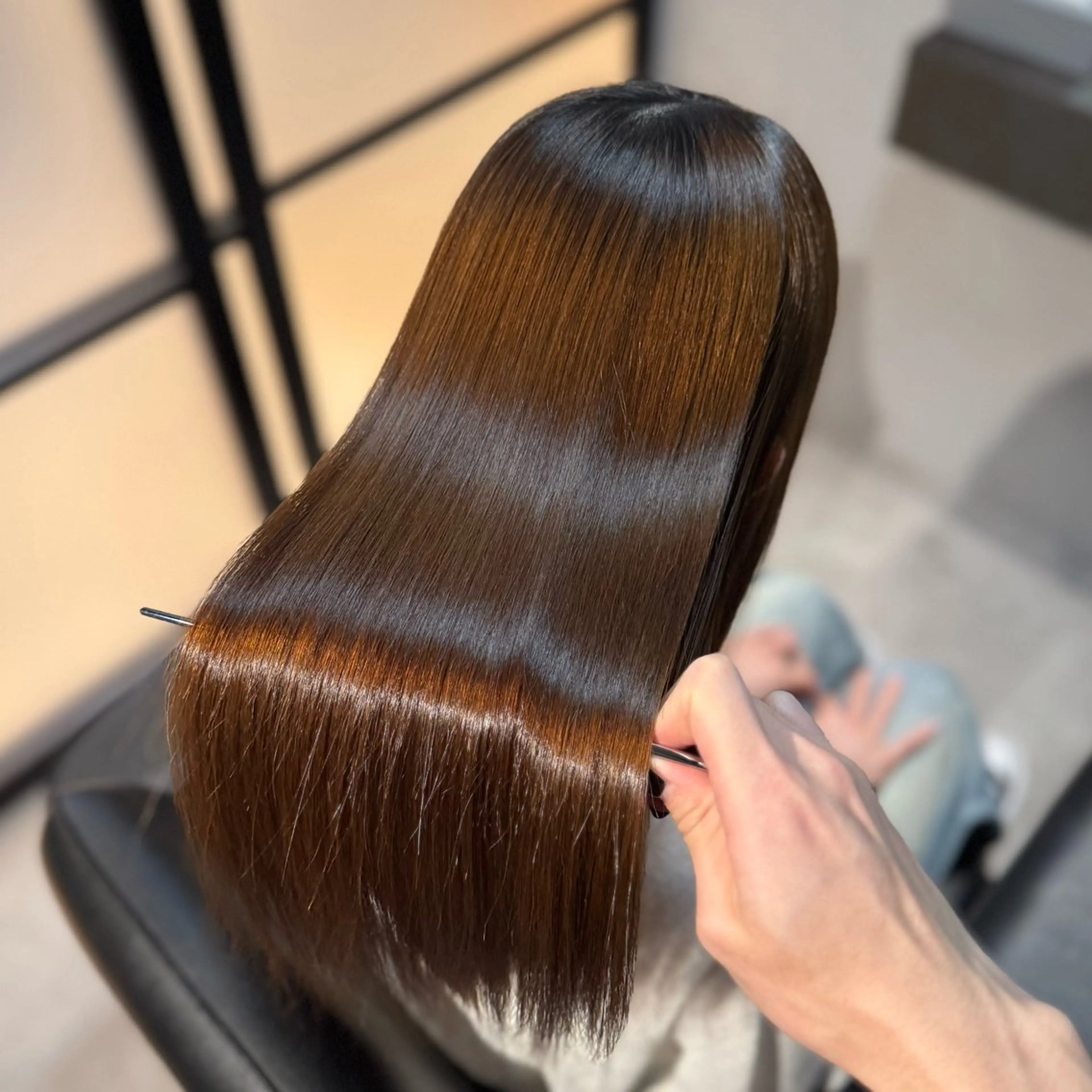 ロング パーマ 髪質改善 韓国風ヘア 縮毛矯正 トリートメント カット トリートメント 髪質改善Ⅰ透明感 艶カラーⅠたつやのヘアスタイル