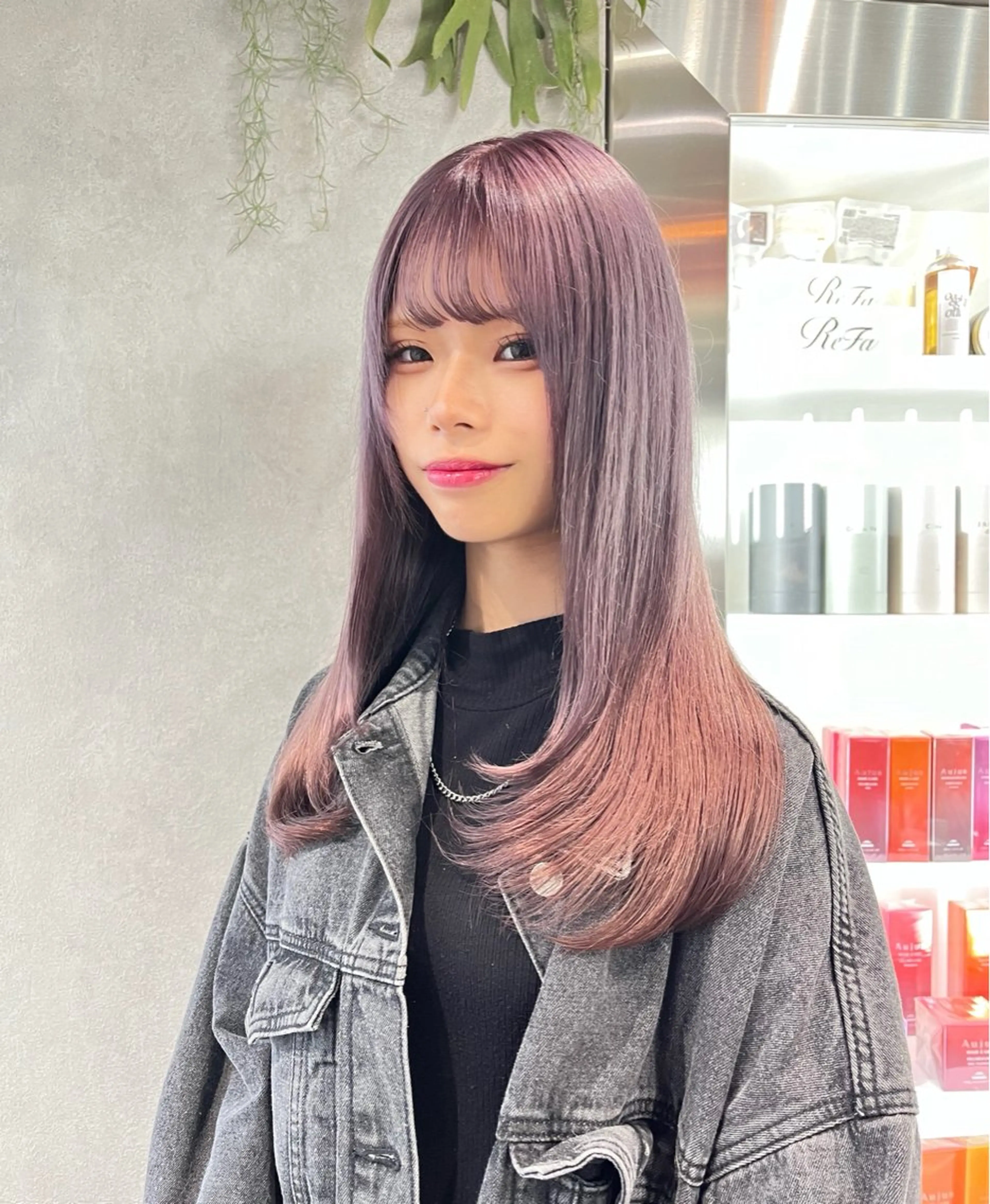 ロング カラー ラベンダーカラー ラベンダーピンク ピンクカラー ヘアカラー レイヤー/艶カラー/ KIHO🥥︎のヘアスタイル