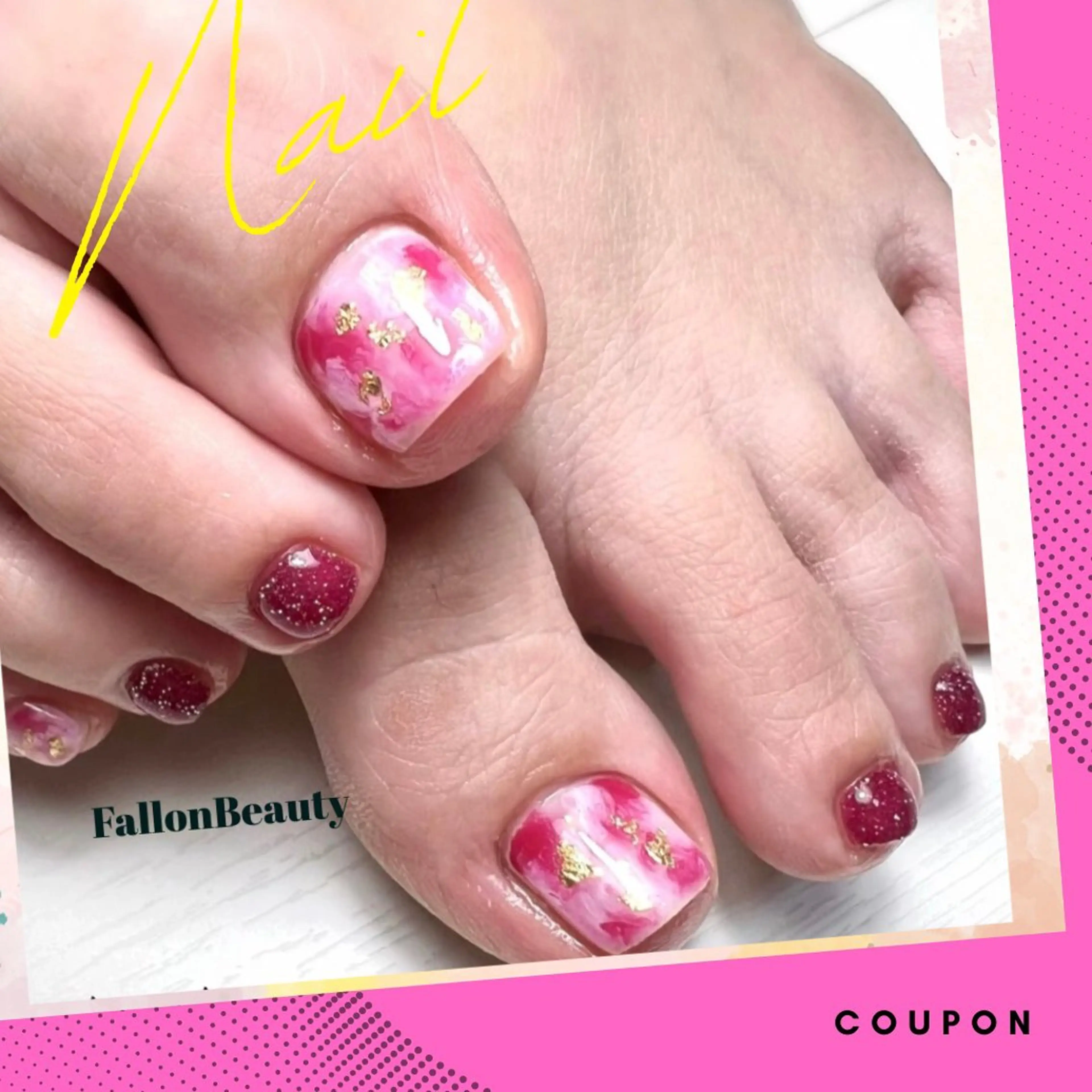 ✨ミニモ限定【フィルインオフ込】フットネイル 👣定額デザインコース✳︎親指のみデザイン♡デザインの中から選んでくださいの写真