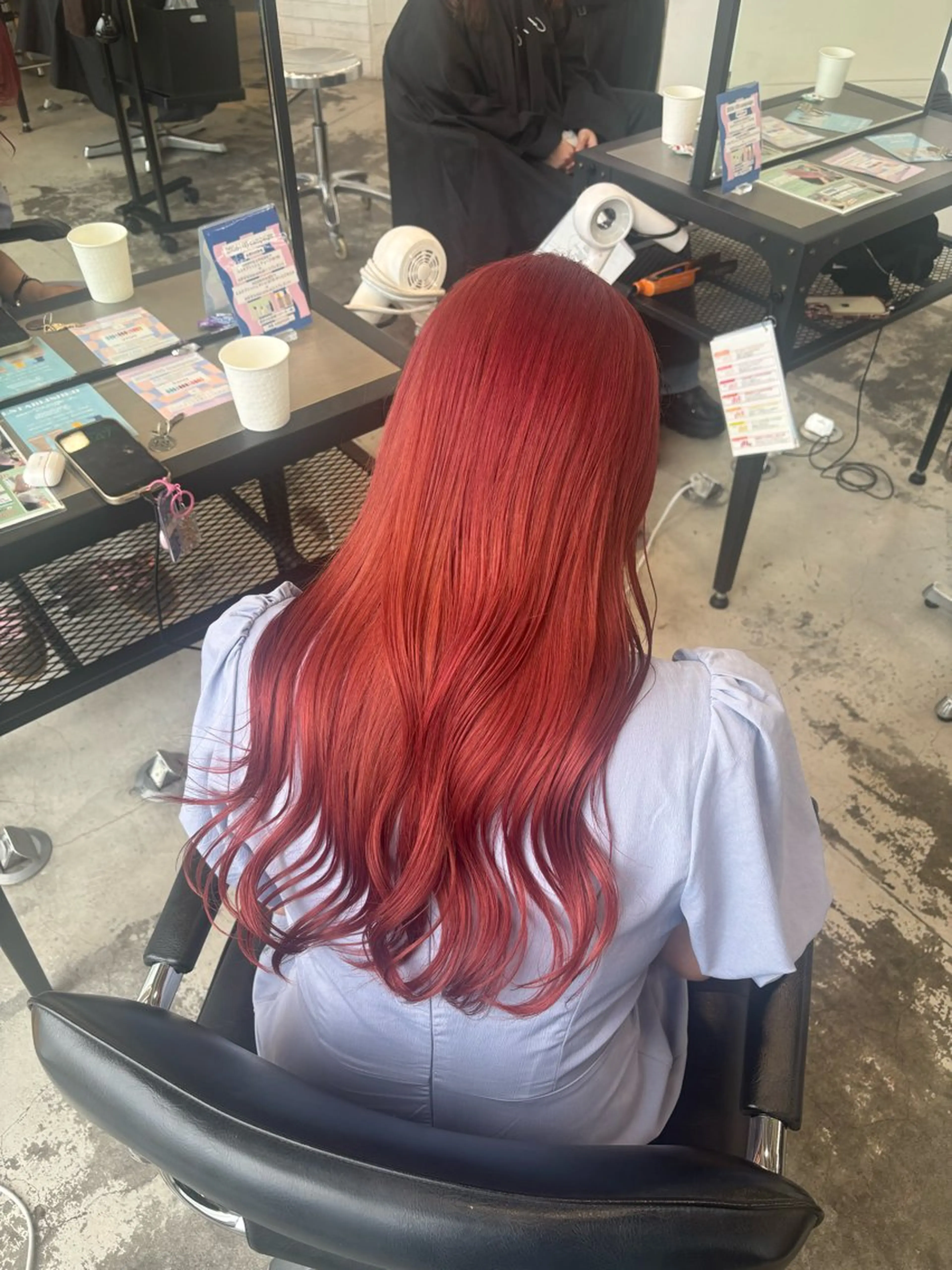 ロング カラー ピンクカラー ヘアカラー レイヤー sala 推しカラー職人🎀のヘアスタイル