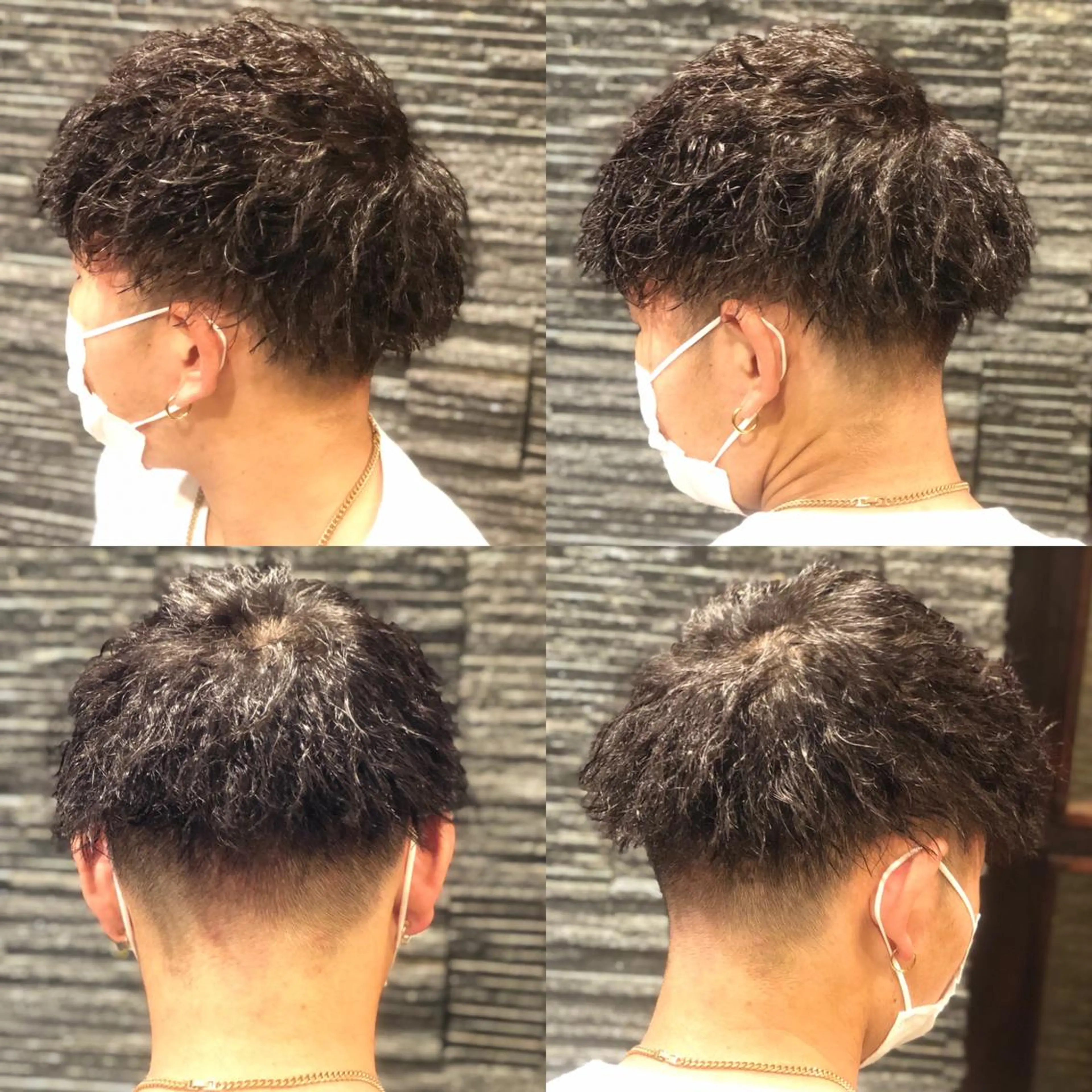 ミディアム パーマ ヘアアレンジ メンズ 萩原 勇樹のヘアスタイル