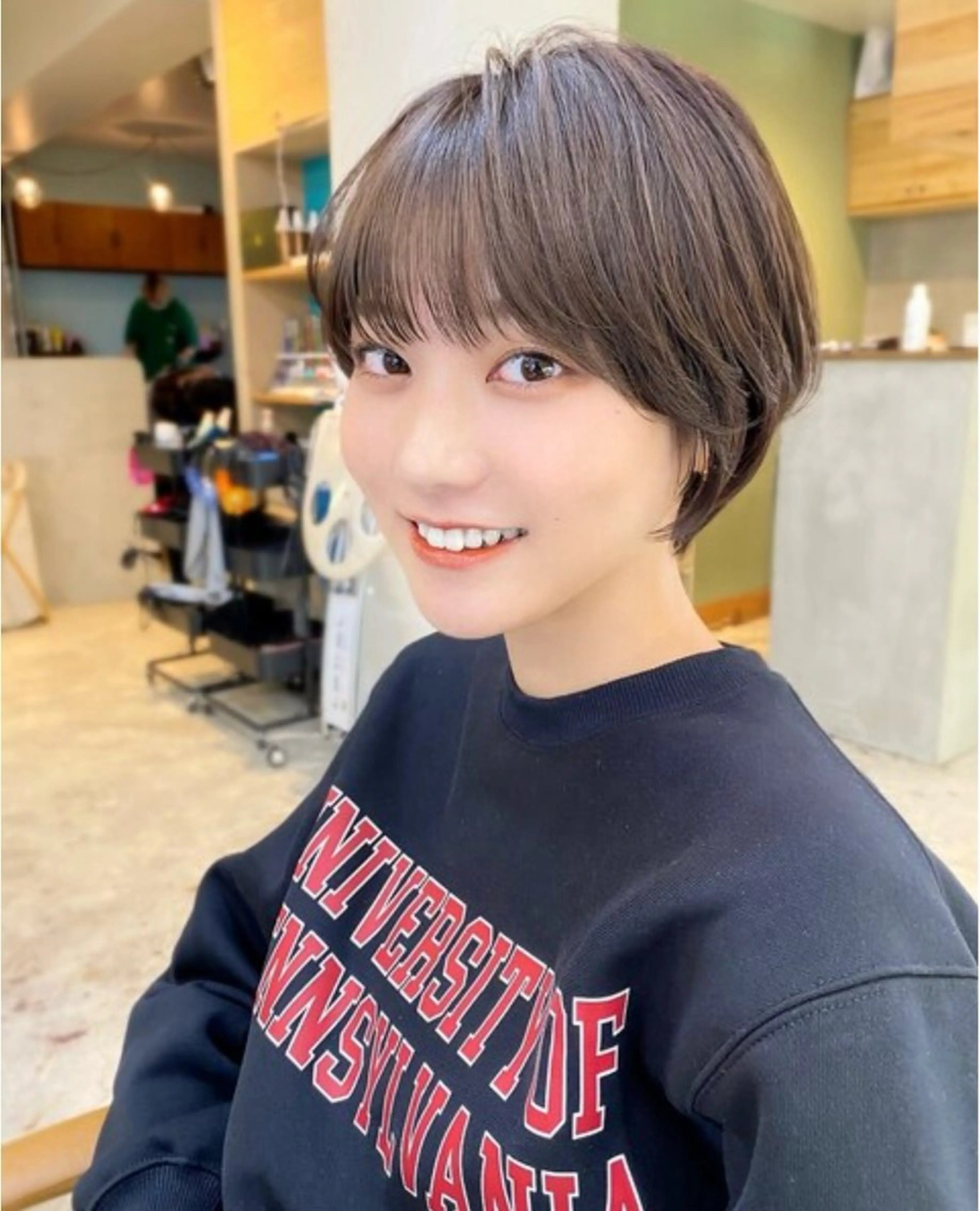 ショート 中顔面短縮 顔まわり新田大翔のヘアスタイル
