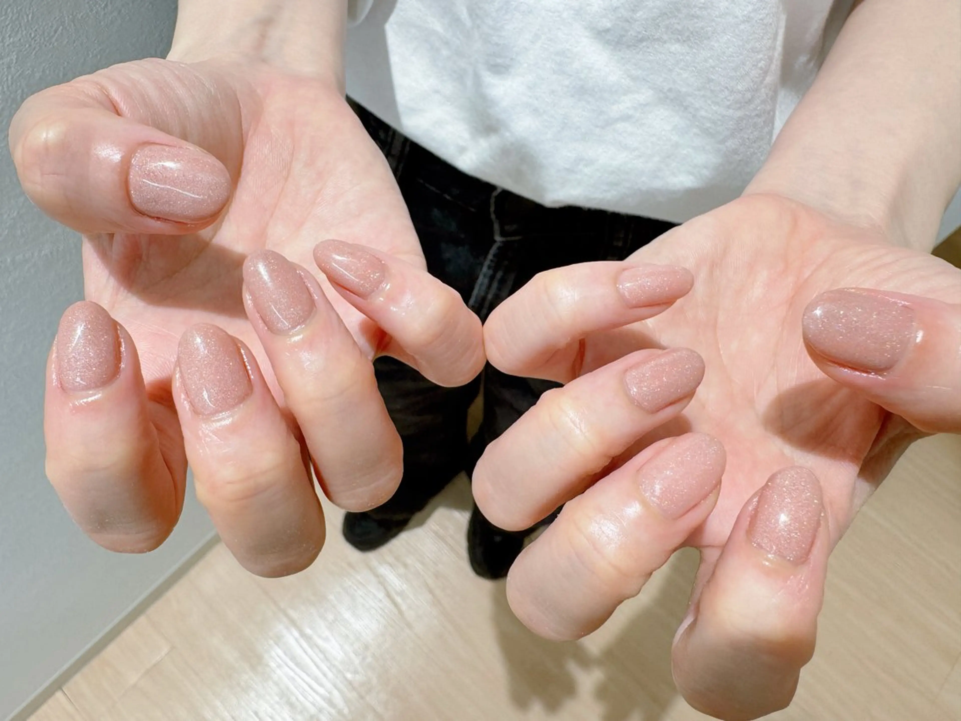 ネイル オーロラネイル 長さ出し フレンチネイル ジェルネイル マグネットネイル ハンドネイル Hi nail 【ハイネイル】池袋のネイルデザイン