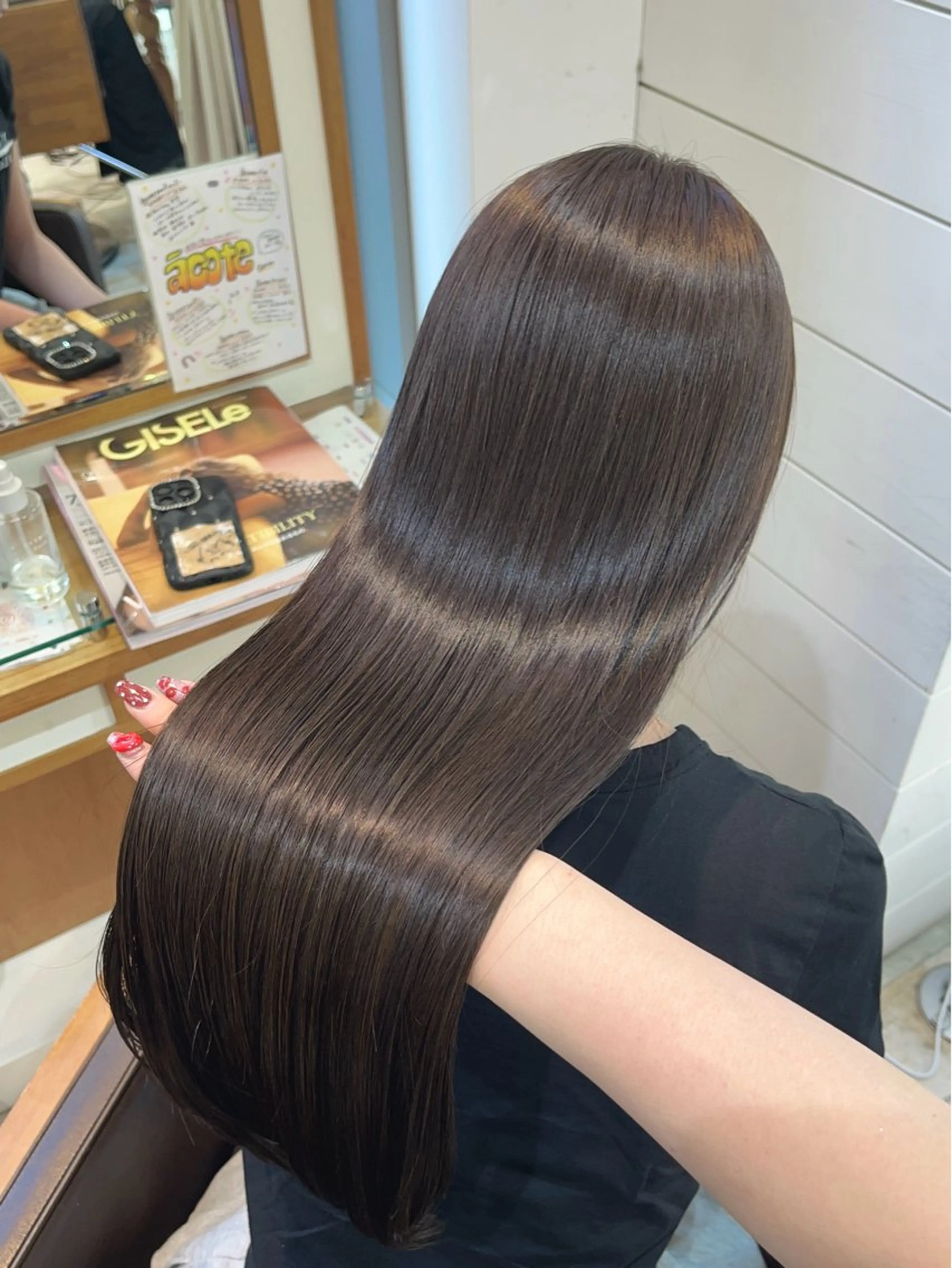 🦋ワンカラー🦋最高級5stepトリートメント付き💎✨️（前髪･顔周りカット追加＋1000円）の写真