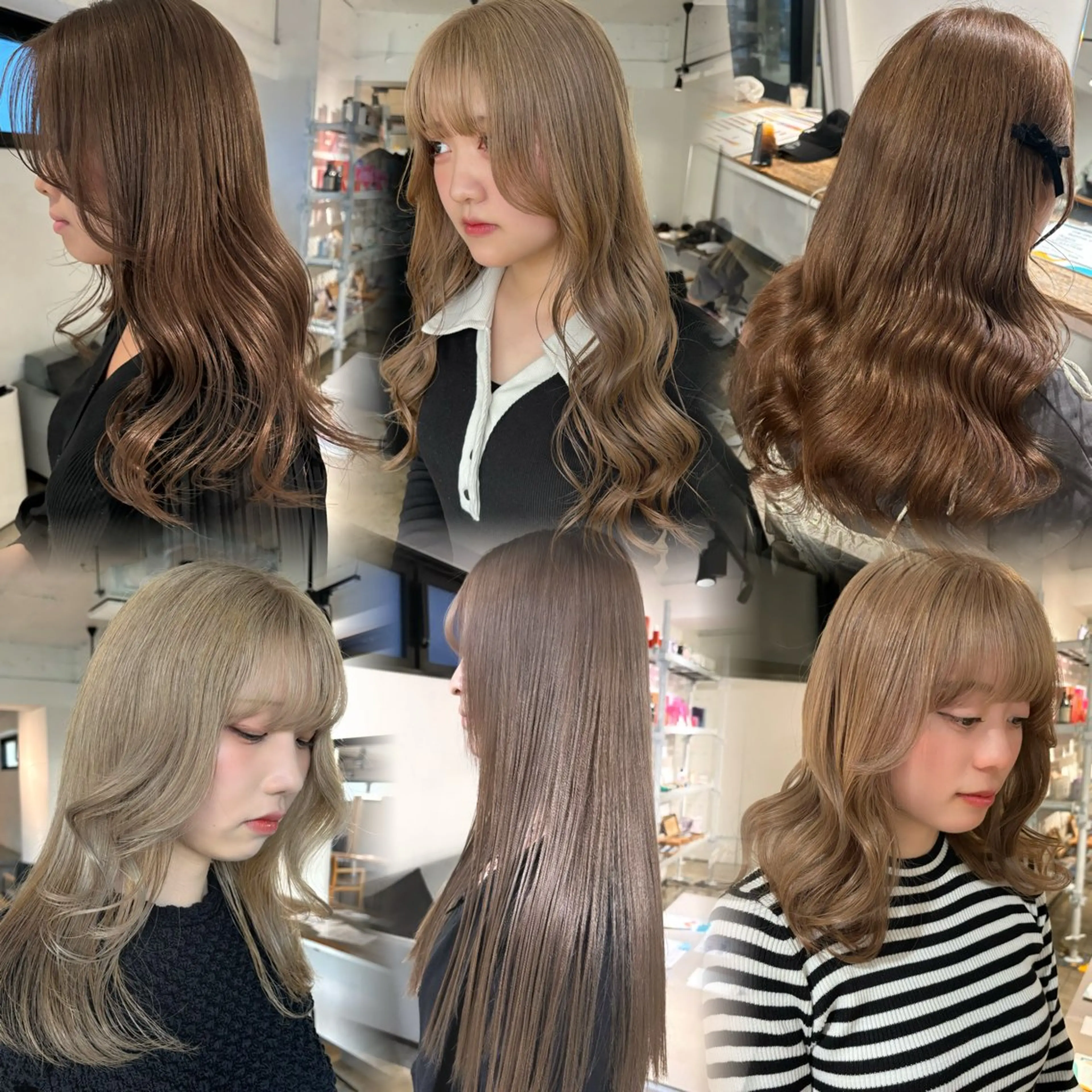 セミロング カラー アディクシーカラー アッシュ アッシュブラウン ベージュカラー 黒髪 ヘアカラー トリートメント 暖色カラー🍒 ケアブリーチ/akiのヘアスタイル