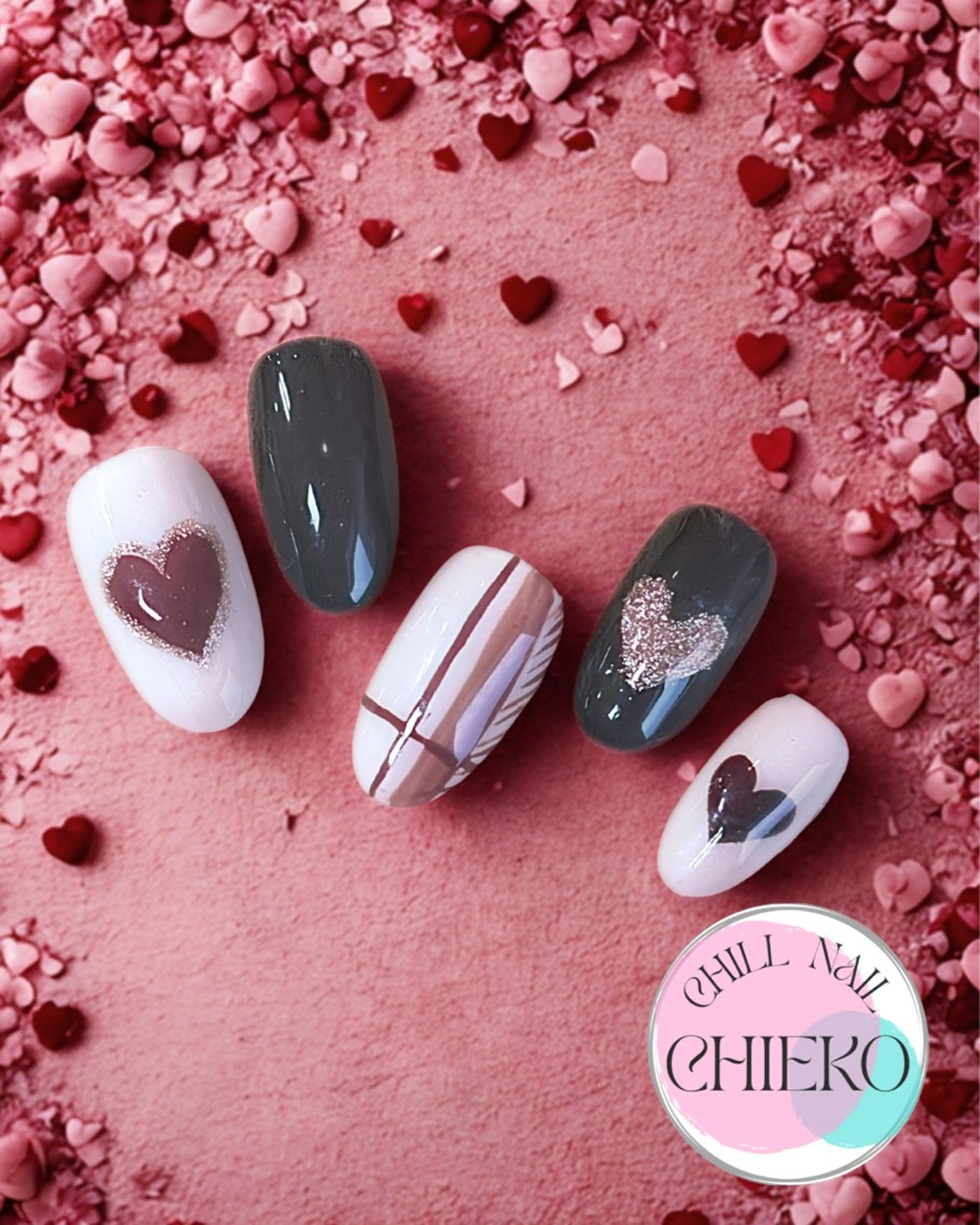 ネイル バレンタイン chieko'nail所属・CHILL NAIL 読谷村のネイルデザイン