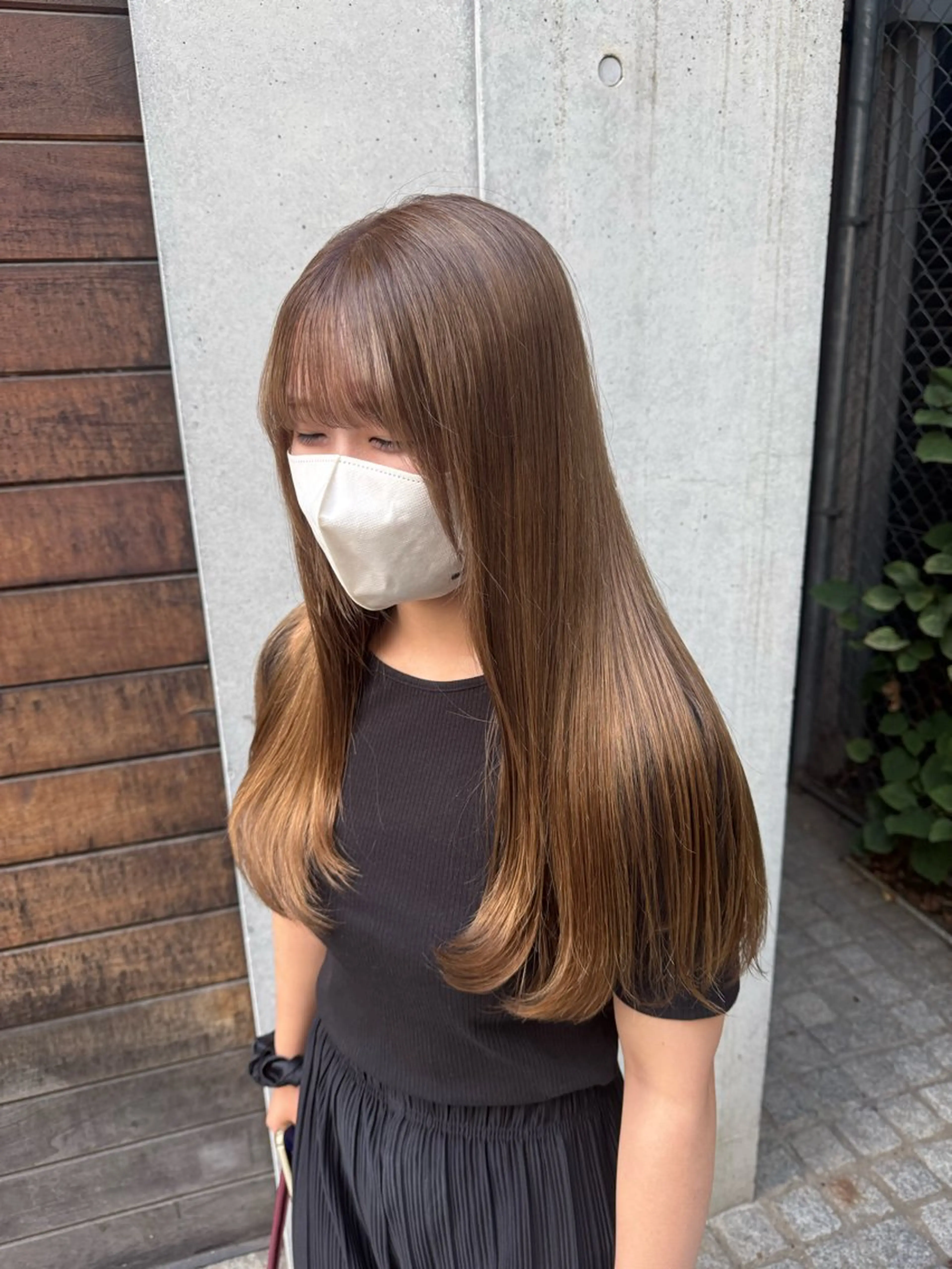 ロング カラー ベージュカラー ブリーチ ケアブリーチ 透明感カラー ヘーゼル ヘアカラー トリートメント 艶カラー/ハイトーン /アレンジ/meiのヘアスタイル