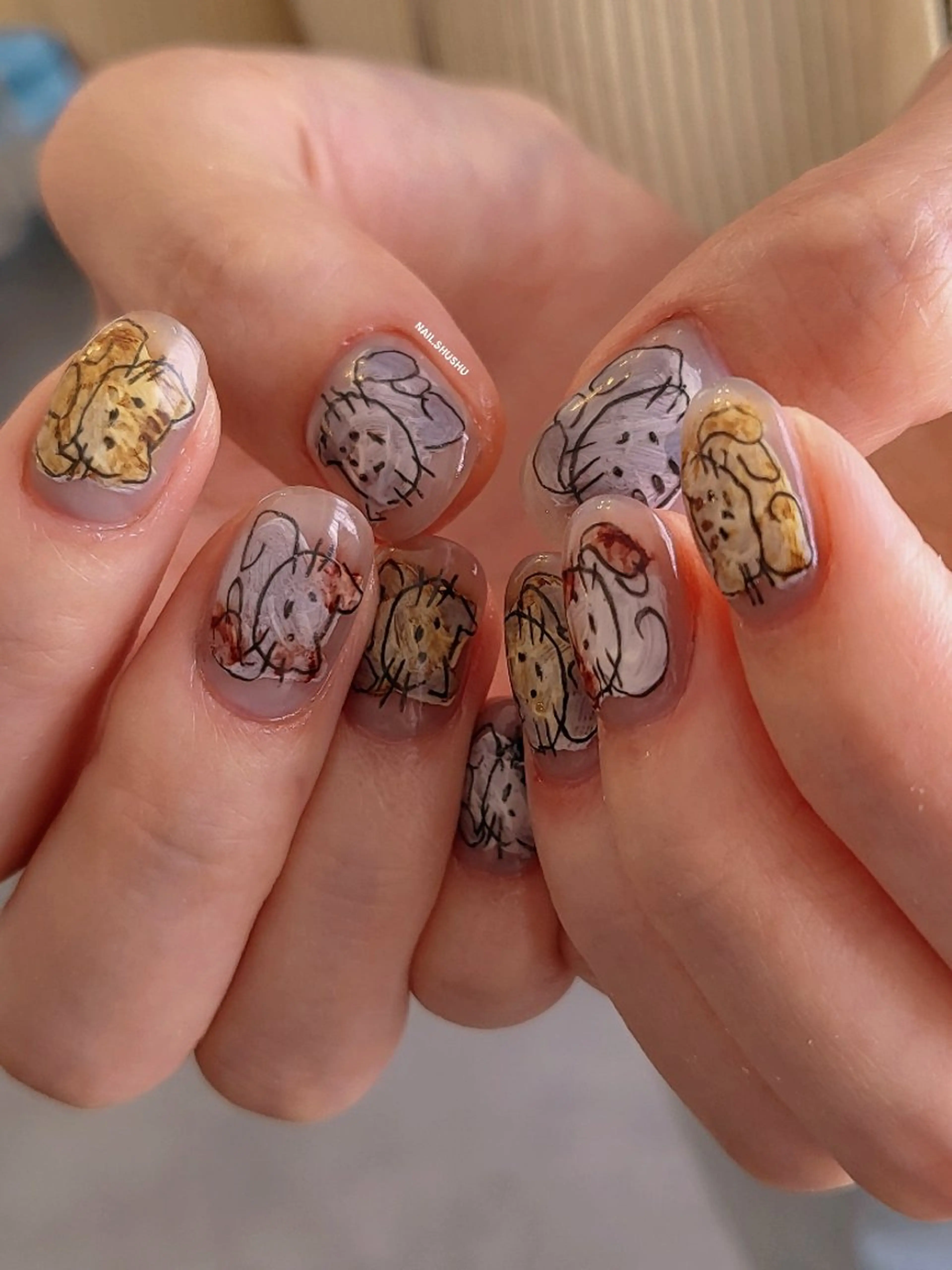 ネイル ハンドネイル 3dパーツ/流行り 👧shushu❤️のネイルデザイン