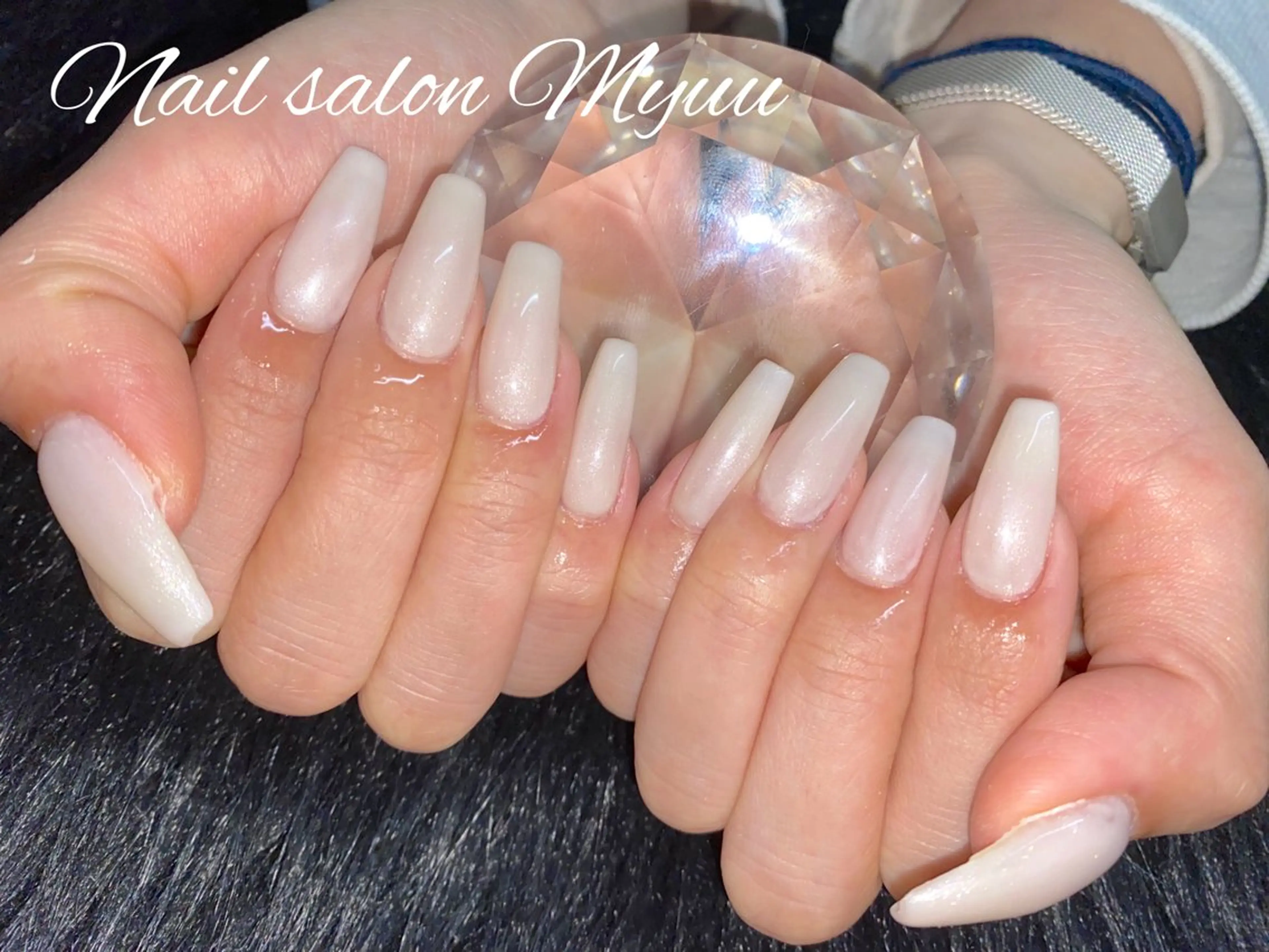 ネイル ワンカラーネイル スカルプネイル ネイルチップ ホワイト ハンドネイル Nailsalon Myuu笠原のネイルデザイン