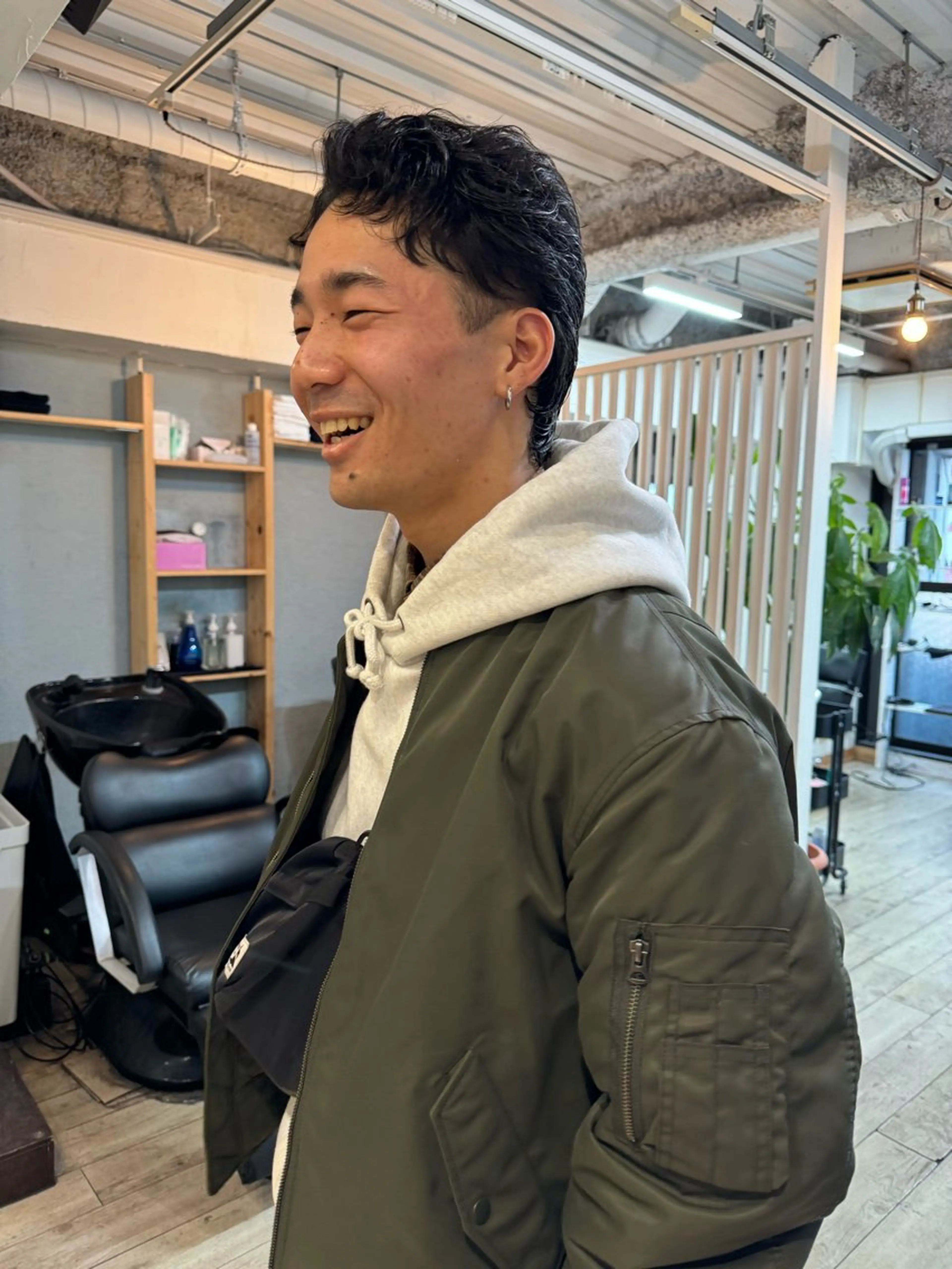 カラー パーマ メンズ アップバング センターパート マッシュ メンズパーマ スパイキーショート 【池袋/スパイキー ショート】ⓝⓘⓜⓤのヘアスタイル