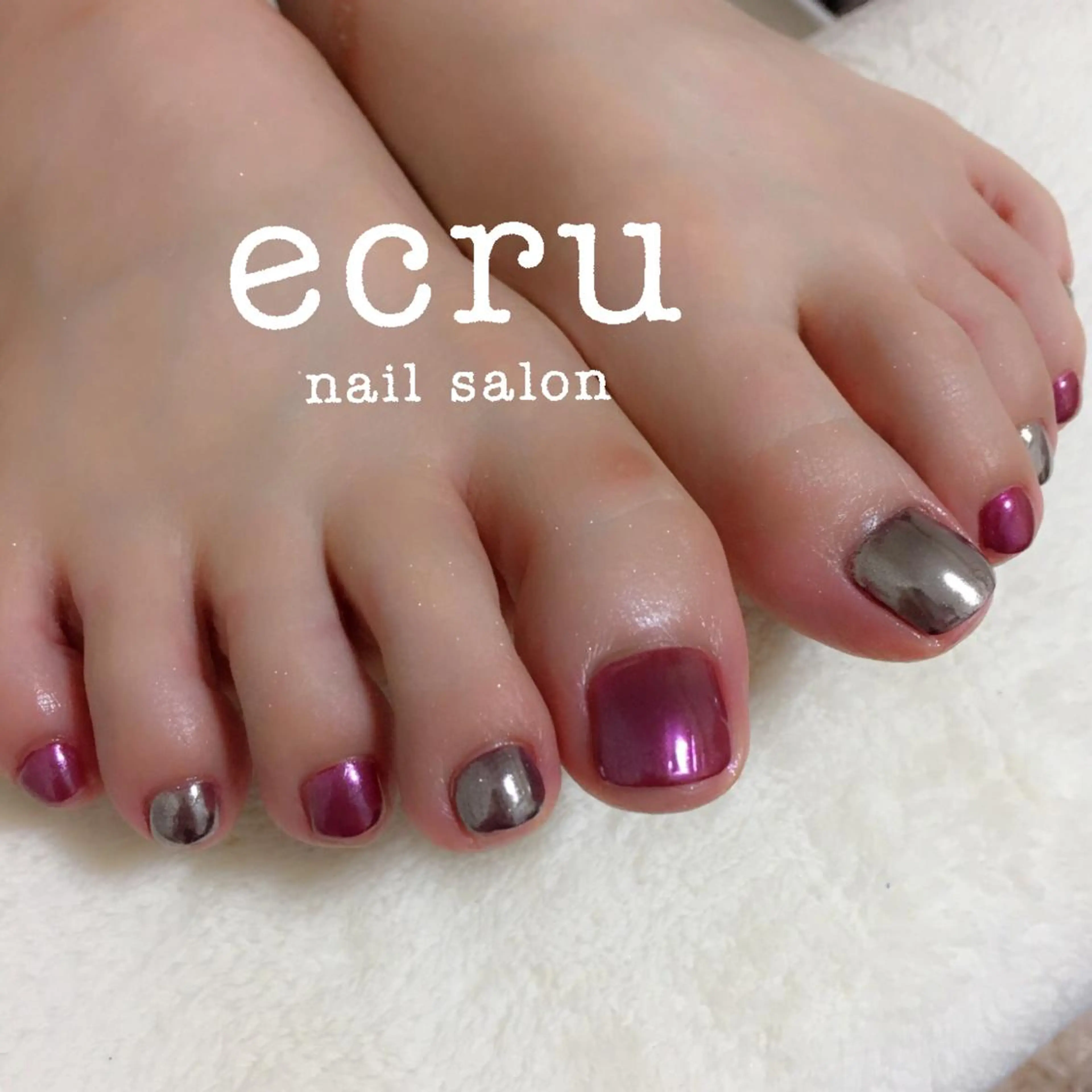 ネイル アートネイル ジェルネイル ミラーネイル ecru nail 長谷川まきのネイルデザイン