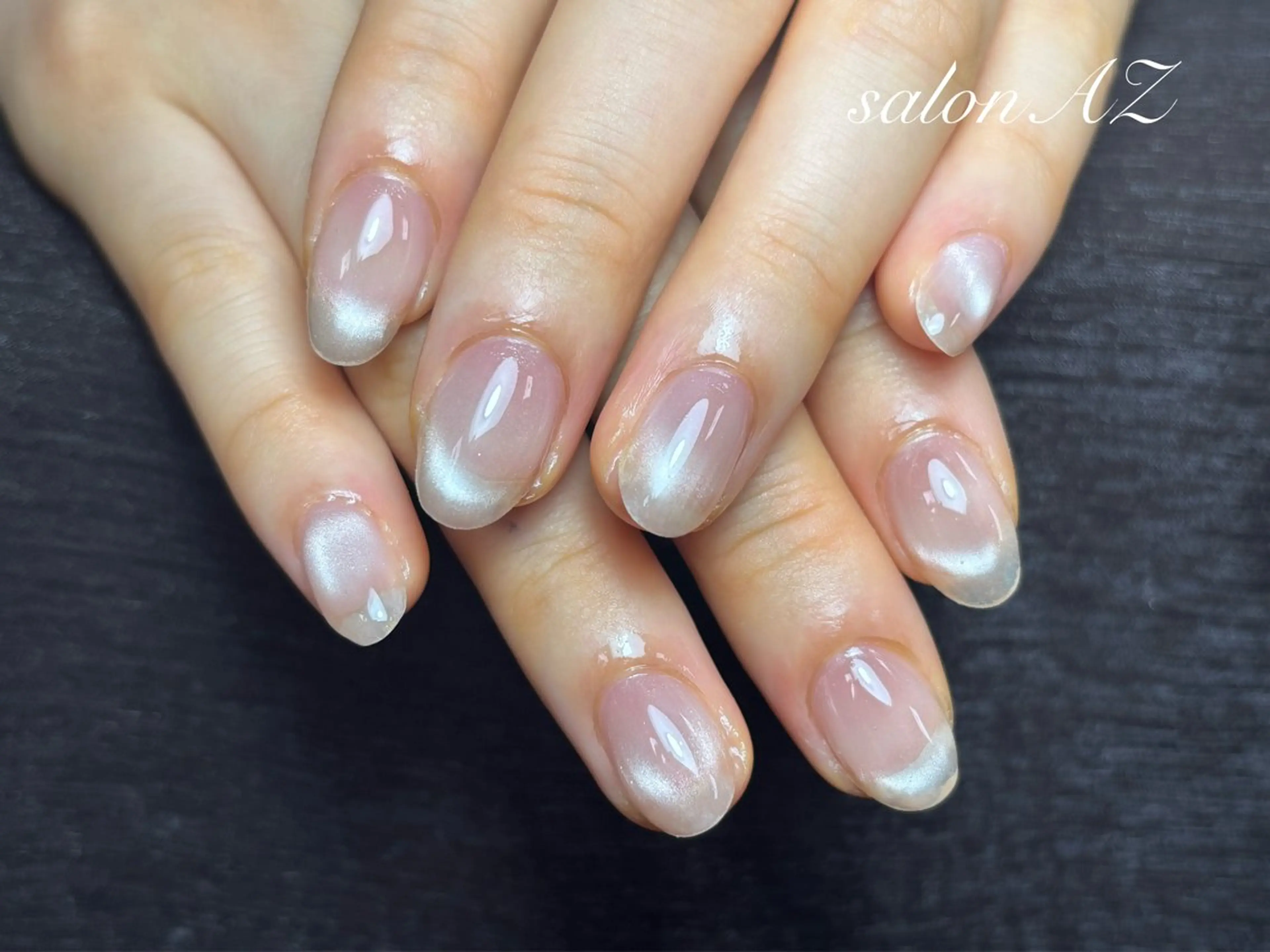 ネイル アートネイル 長さ出し フットネイル フレンチネイル ジェルネイル salon AZ NANAのネイルデザイン