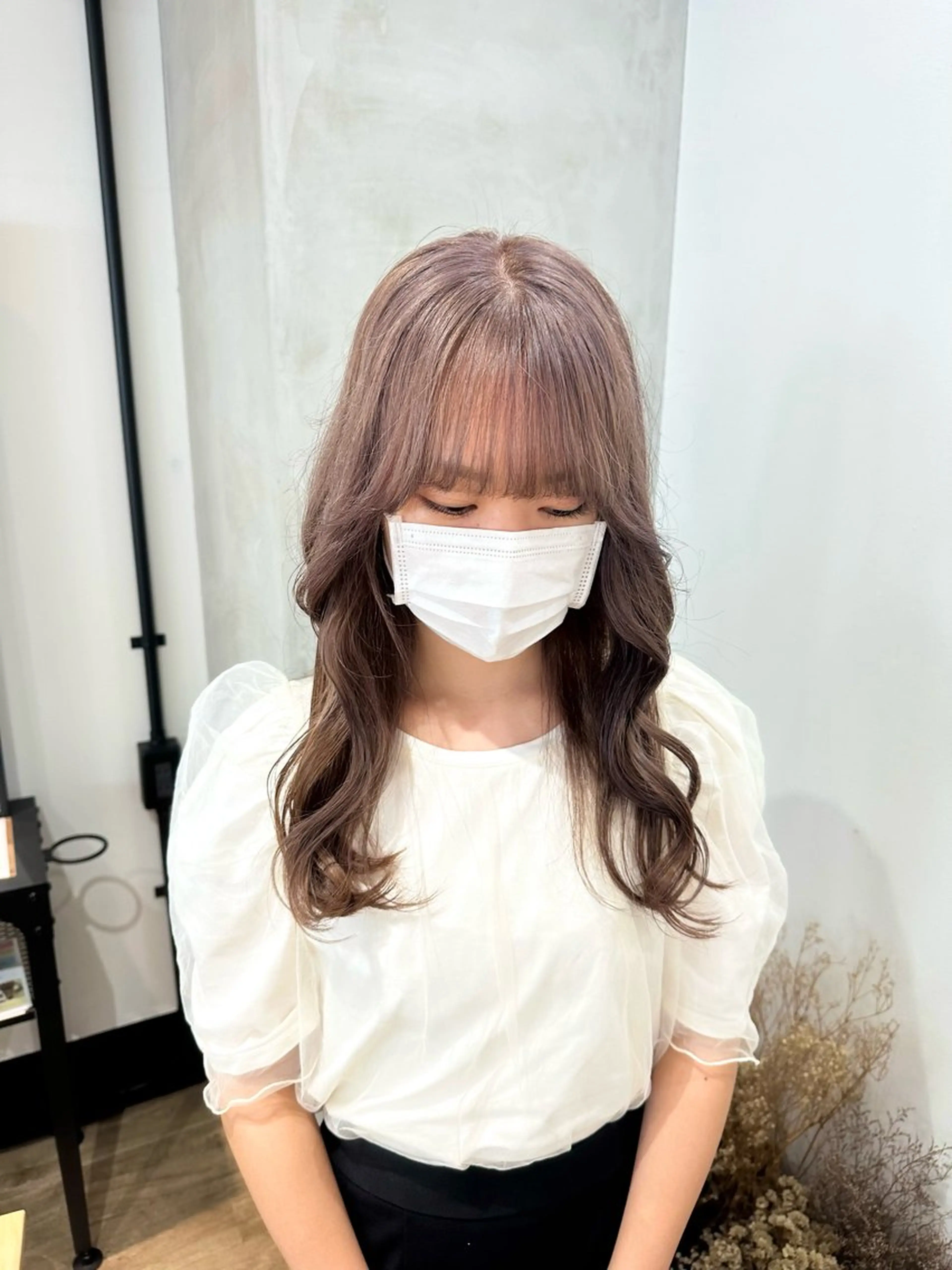 ロング カラー ヘアカラー トリートメント Himawari♡ 柔らかいカラーのヘアスタイル