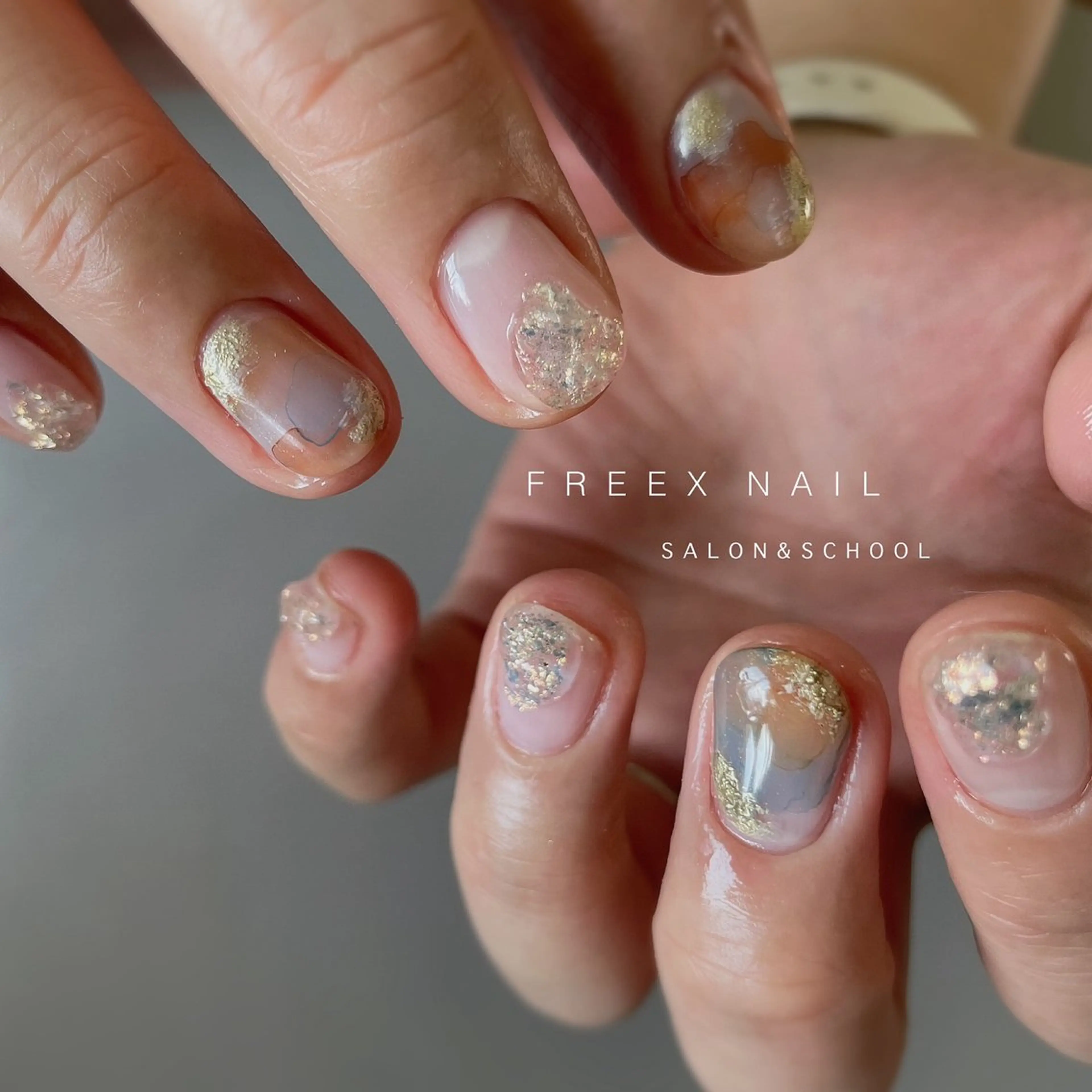 ネイル クリアネイル 夏ネイル ハンドネイル ハンドケア freex nail /ニュアンス/個性派のネイルデザイン