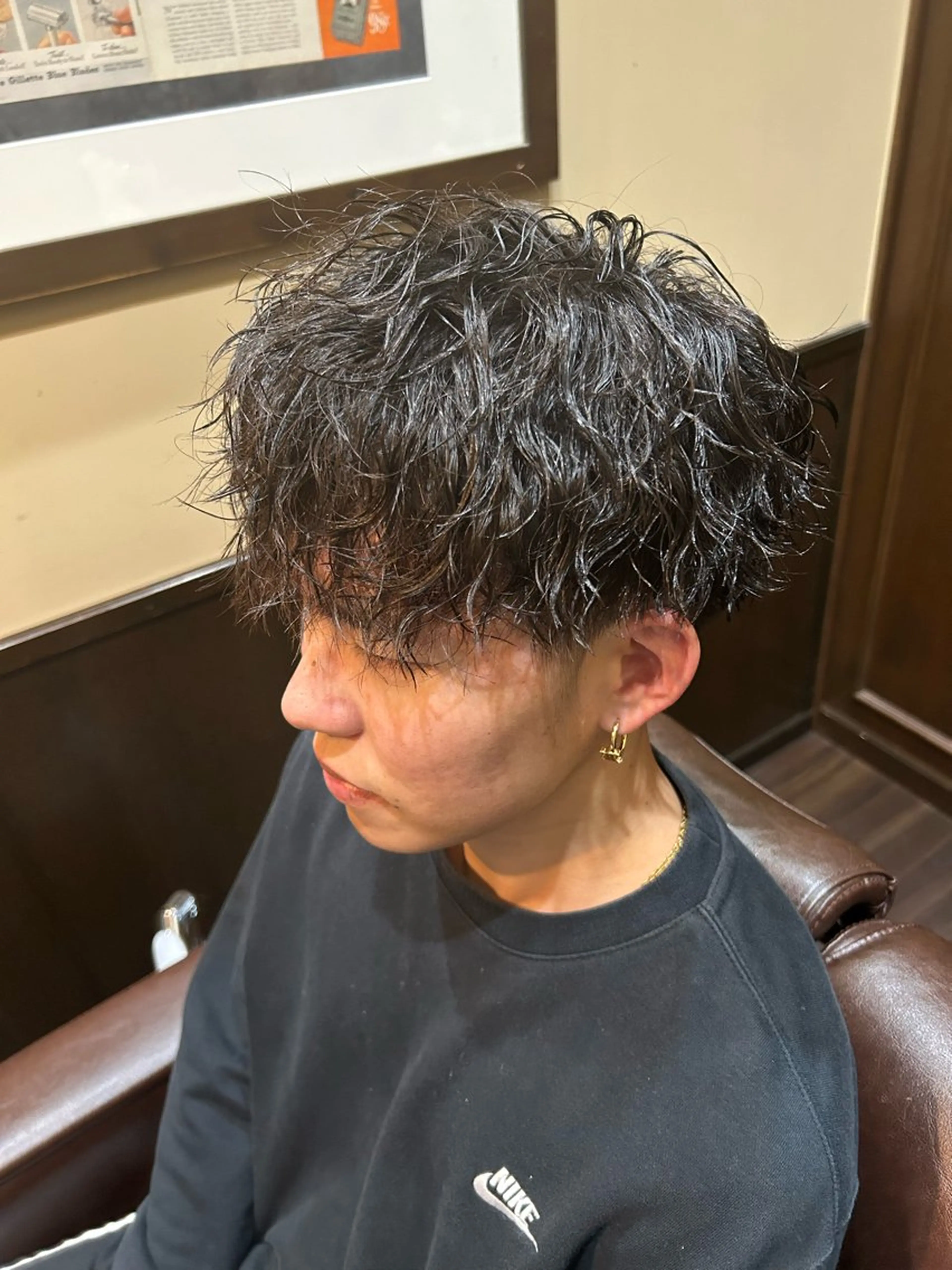 パーマ メンズ HIRO GINZA BARBER SHOP 名古屋本店【ヒロギンザ バーバーショップ】所属・ヒロ銀座牛山 友晴のヘアスタイル