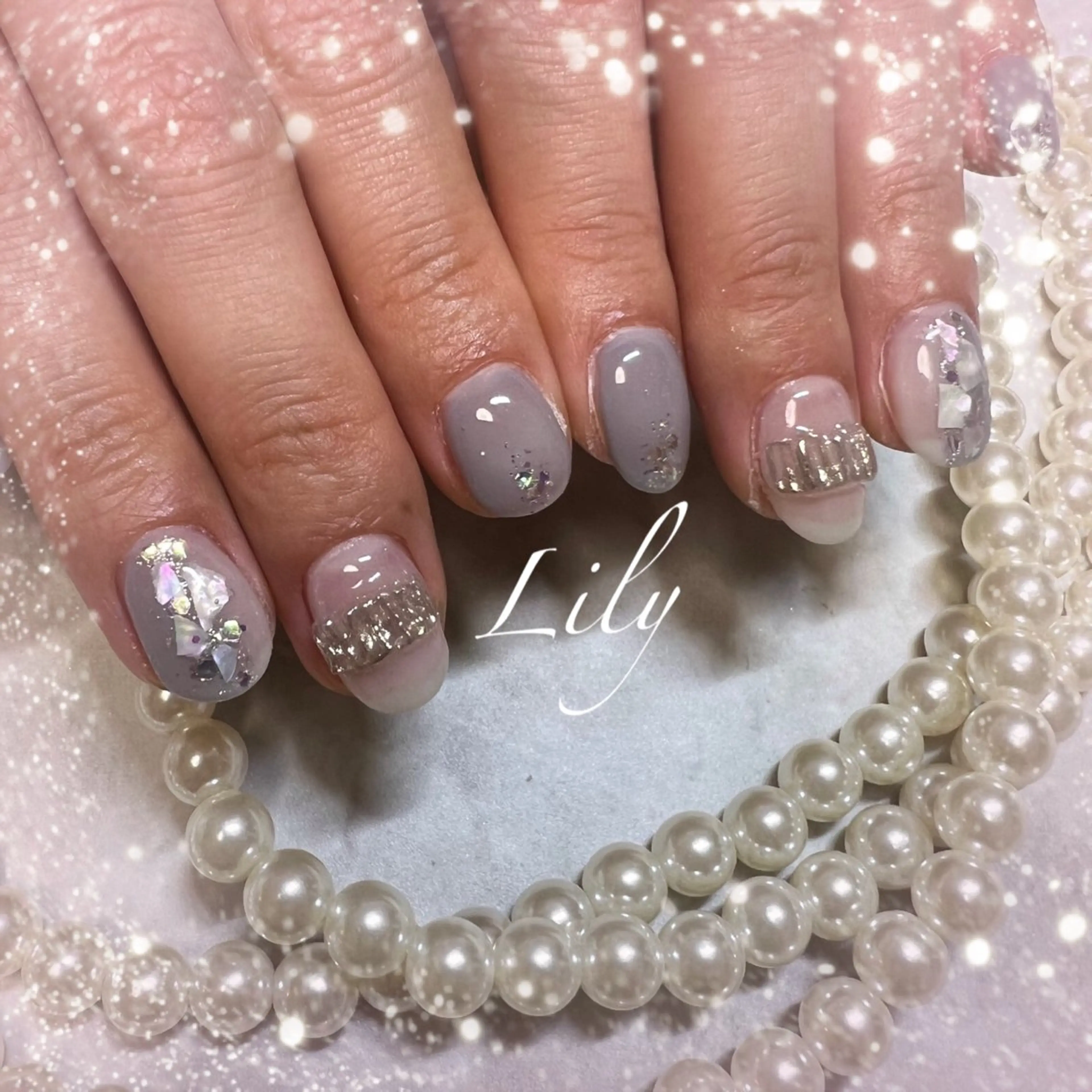 ネイル ハンドネイル Lily*nail 🌻Mii🌻のネイルデザイン