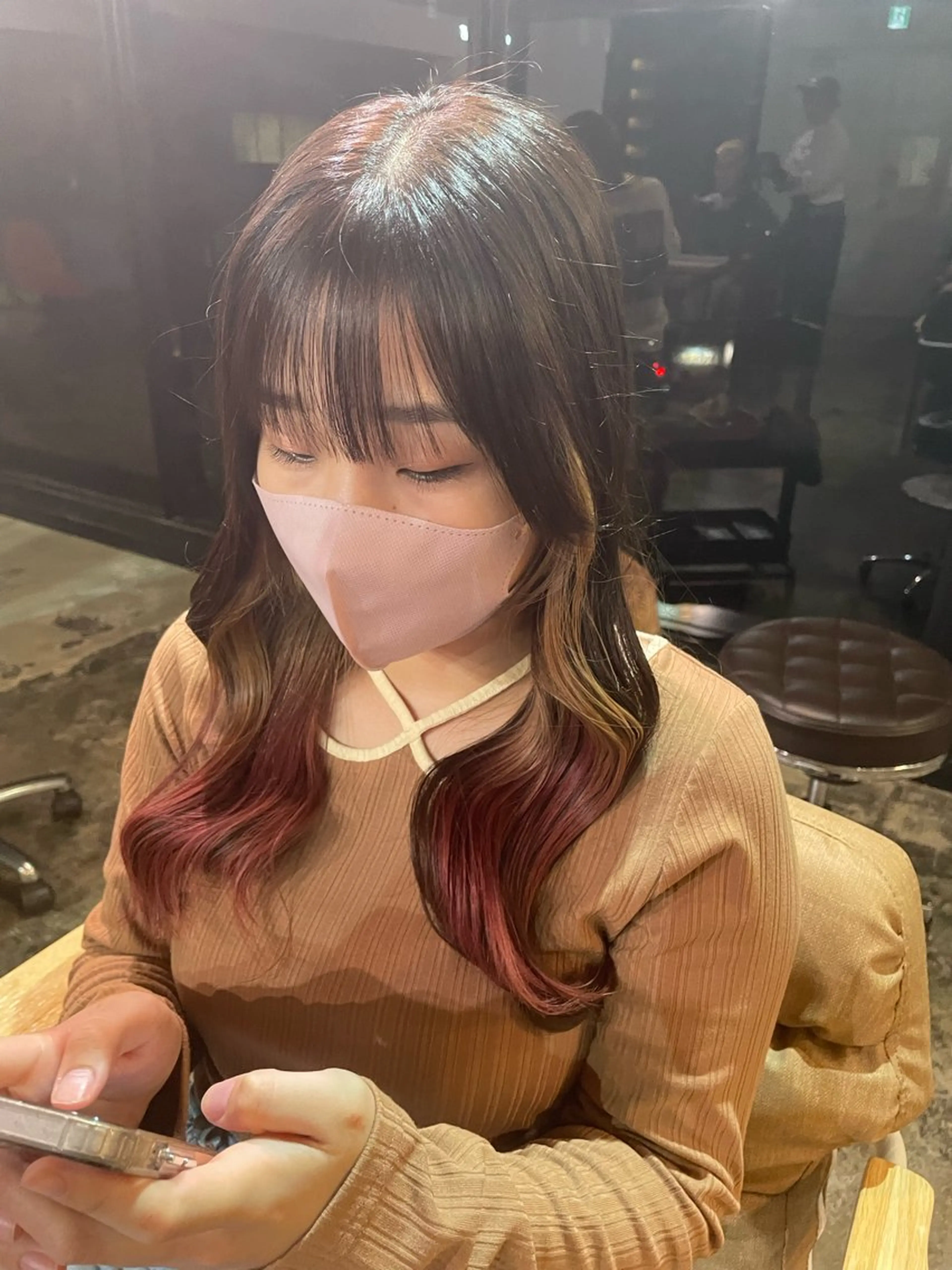 カラー 顔まわり/W カラー/リョウのヘアスタイル