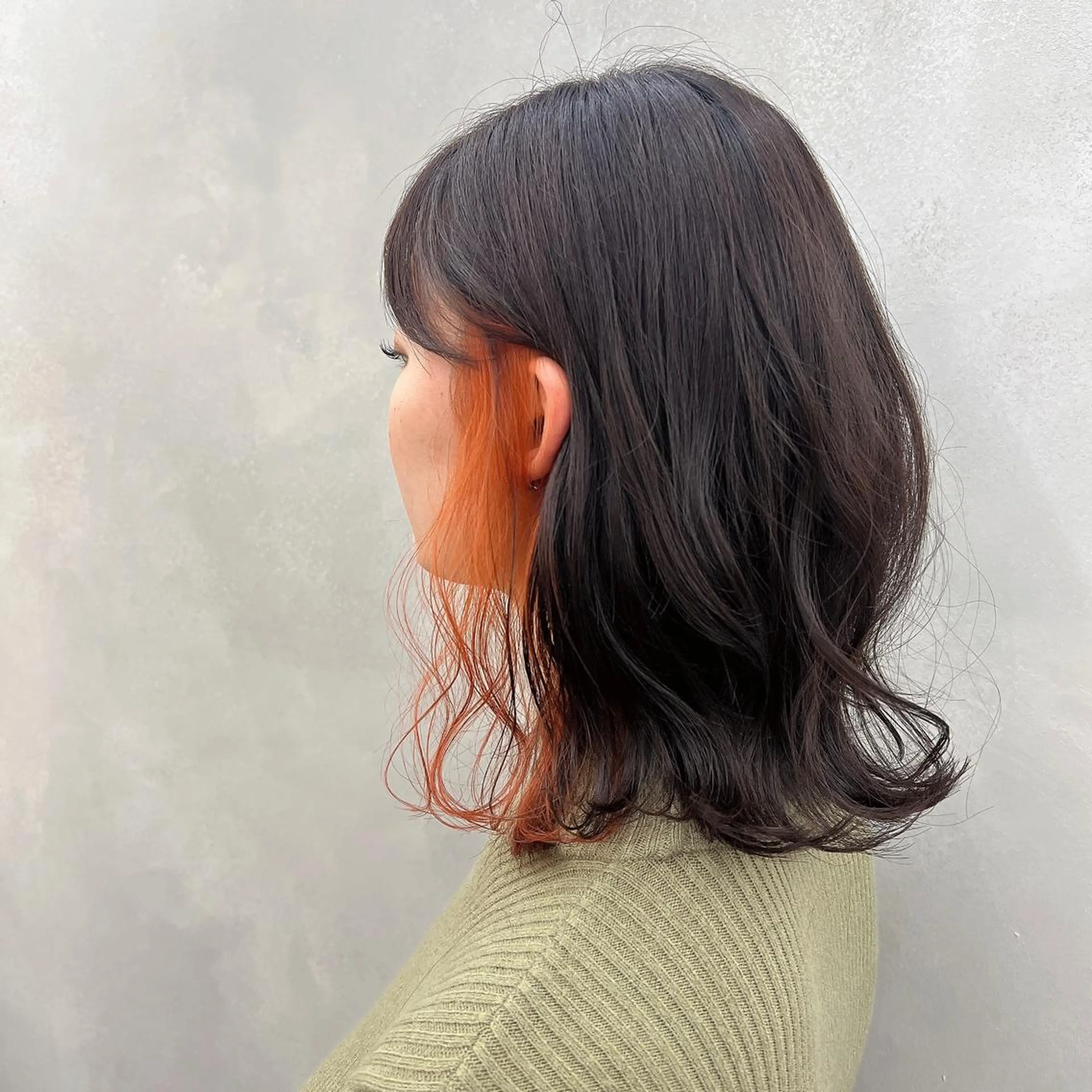 ミディアム カラー 髪質改善⌇﻿透明感 カラー⌇﻿川上葵のヘアスタイル