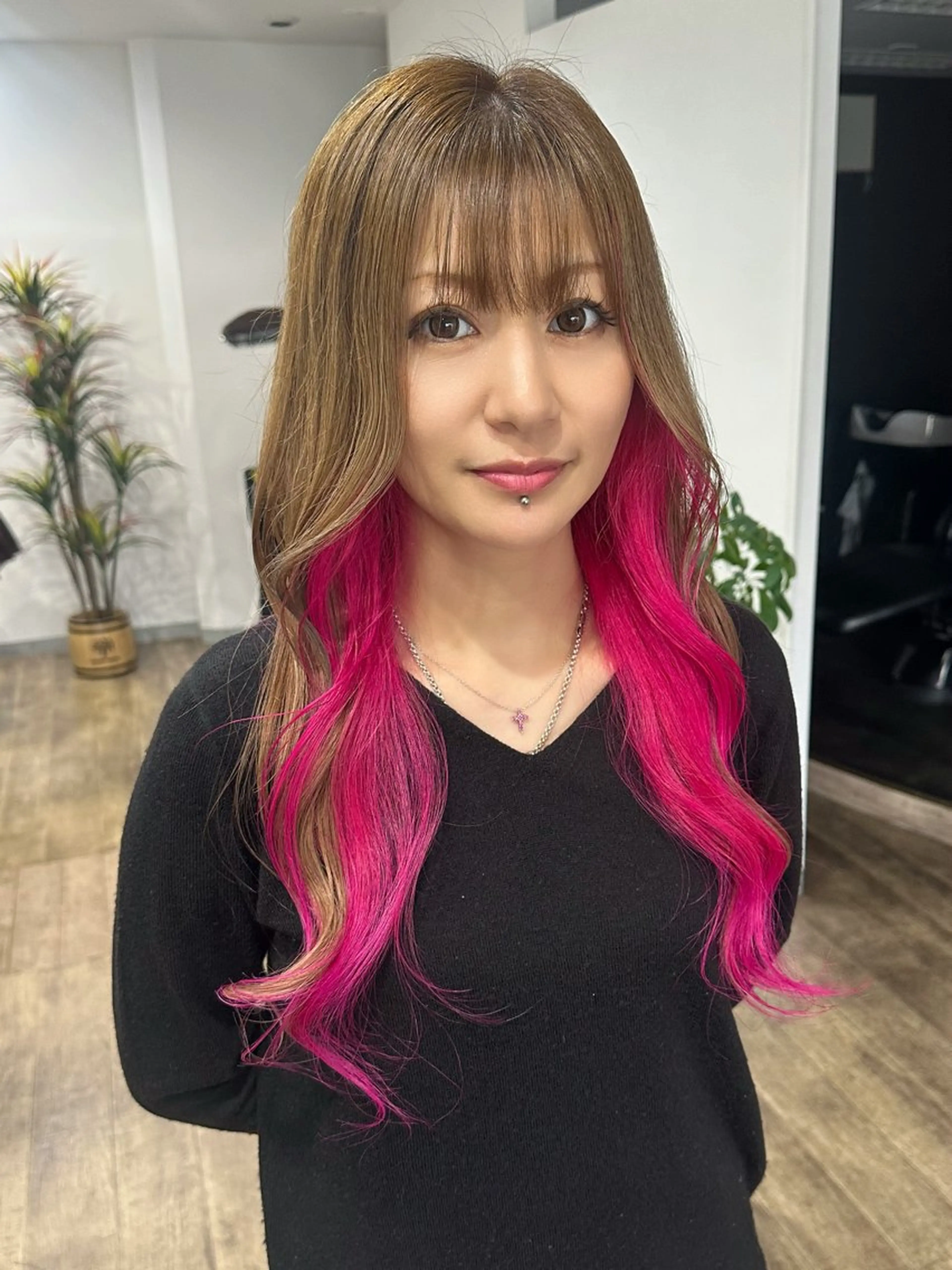 ロング くびれヘア 髪質改善/韓国風 レイヤー/田村祐樹のヘアスタイル