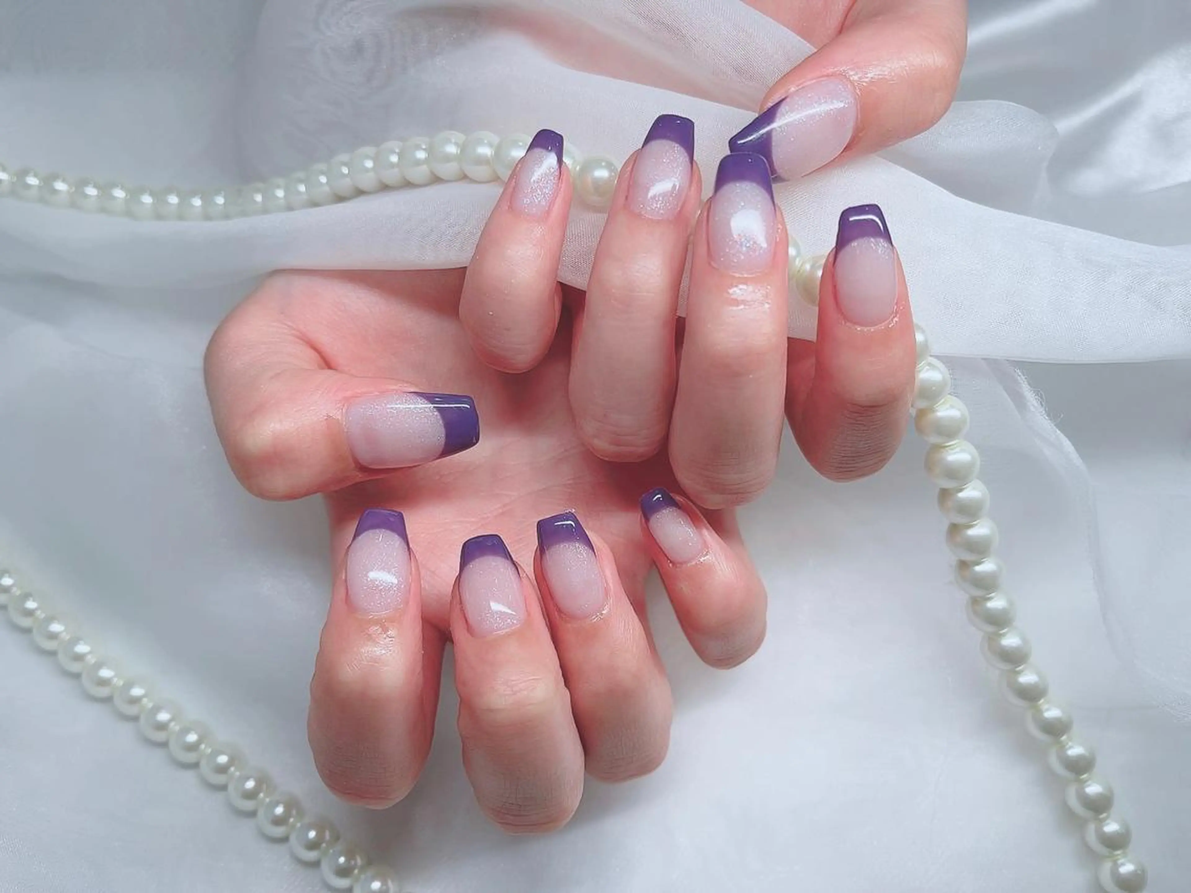 ネイル フレンチネイル ハンドネイル 悦田joieange 京橋店のネイルデザイン