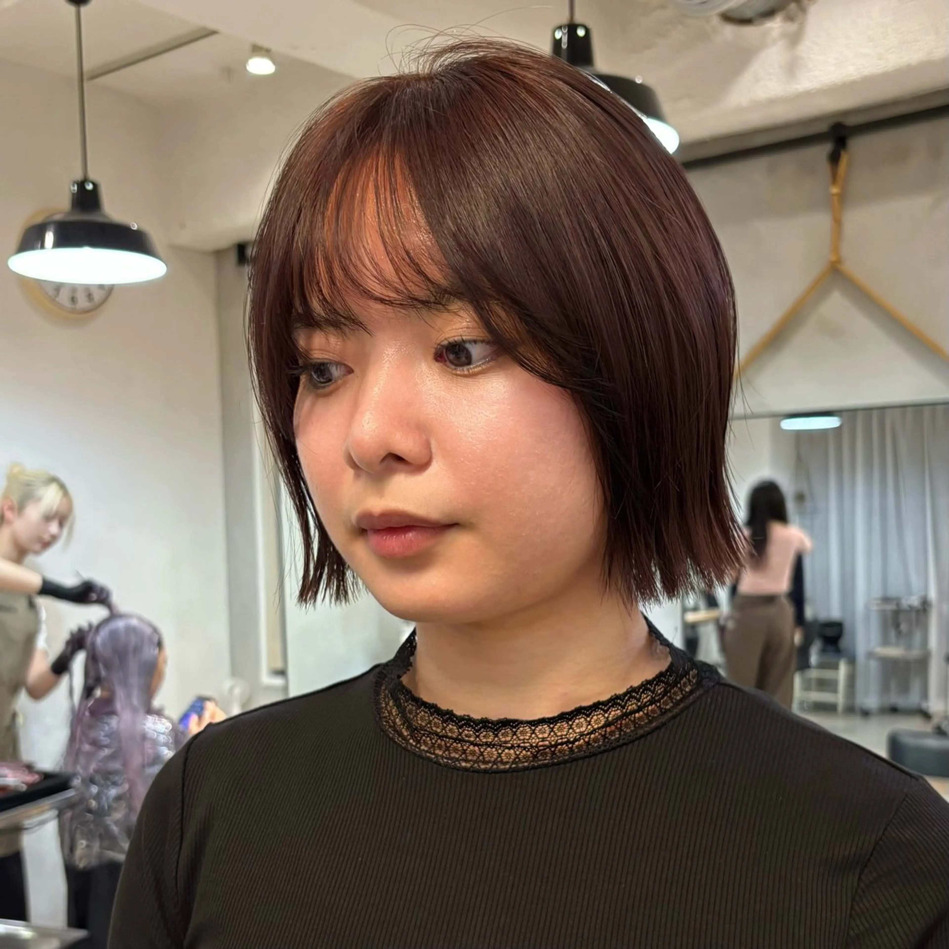 ミディアム 盛れる透明感カラー・ momokaのヘアスタイル
